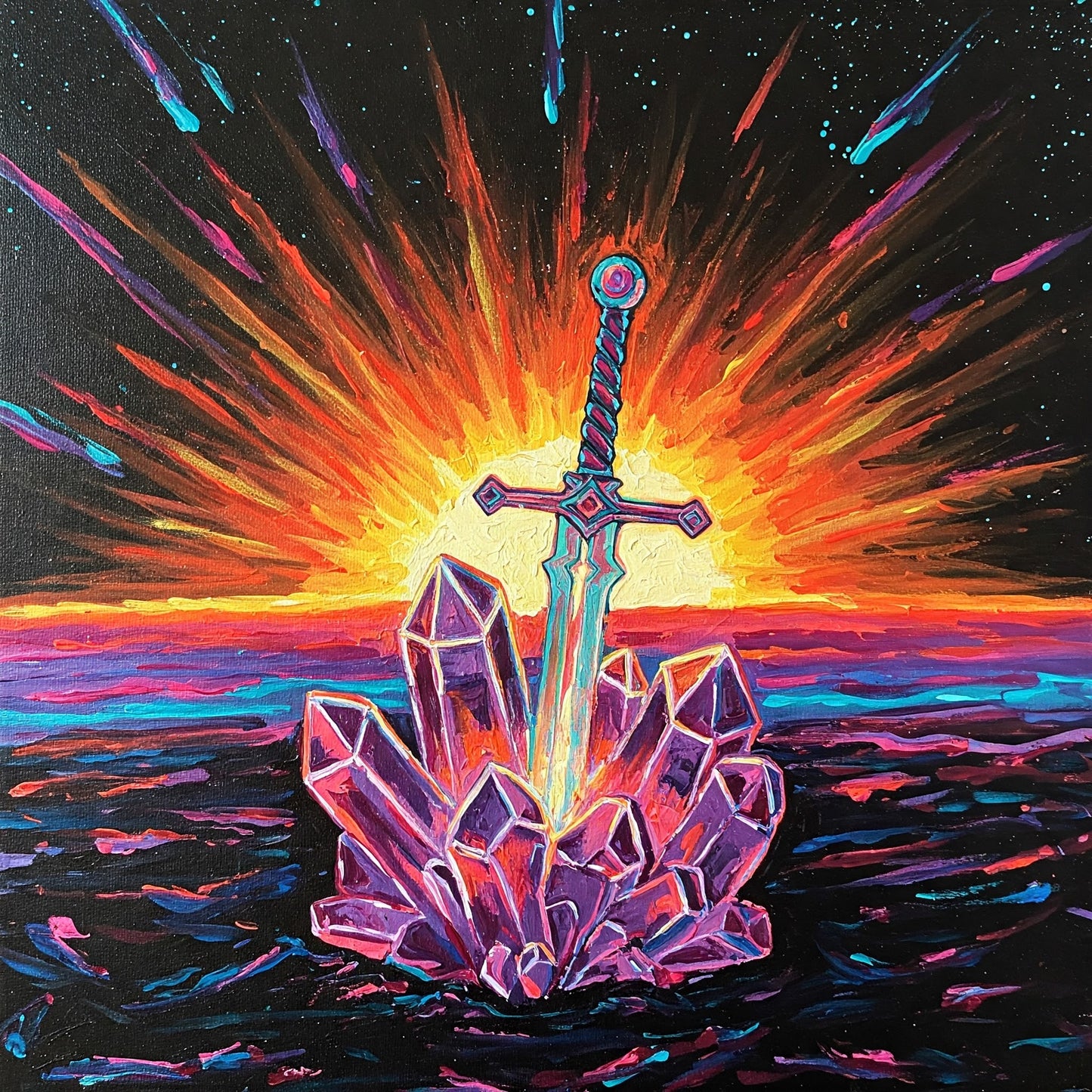 Crystal sword Collection of 100