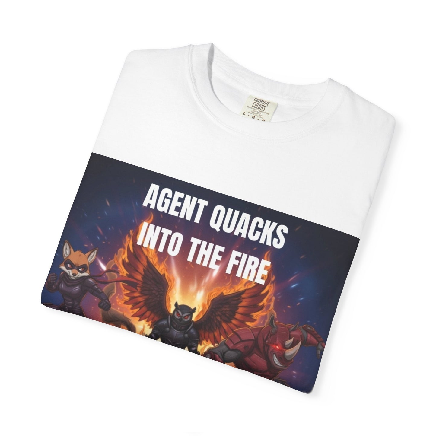 Agent Quacks – Into the Fire | Unisex Garment-Dyed T-Shirt