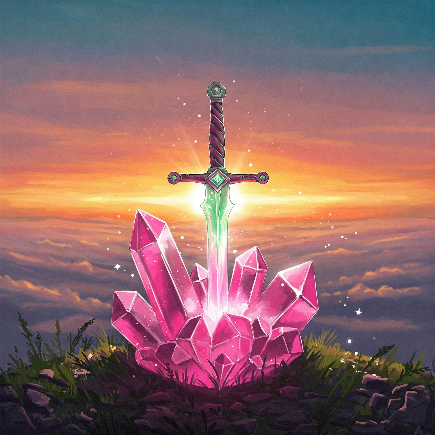 Crystal sword Collection of 100