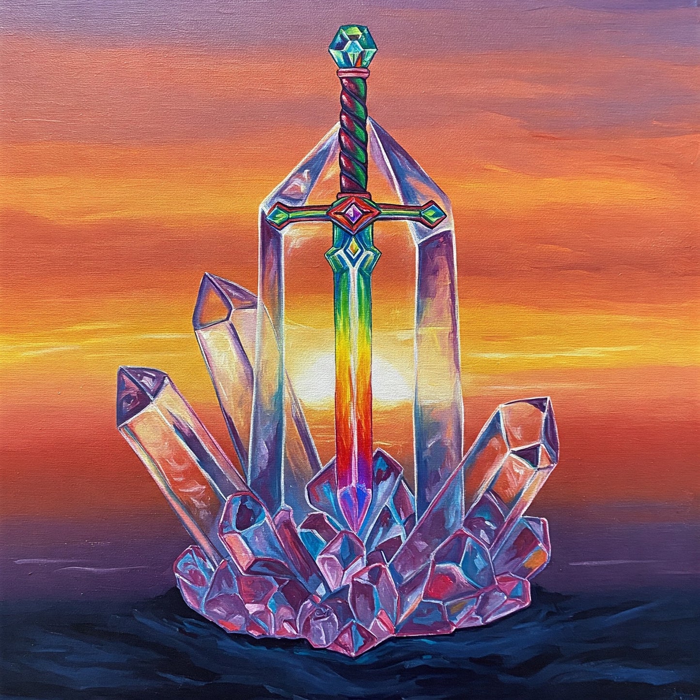 Crystal sword Collection of 100