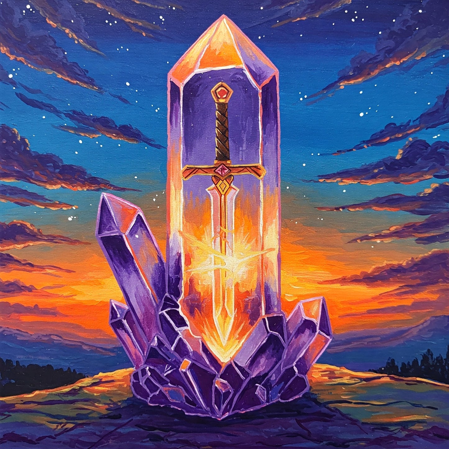 Crystal sword Collection of 100