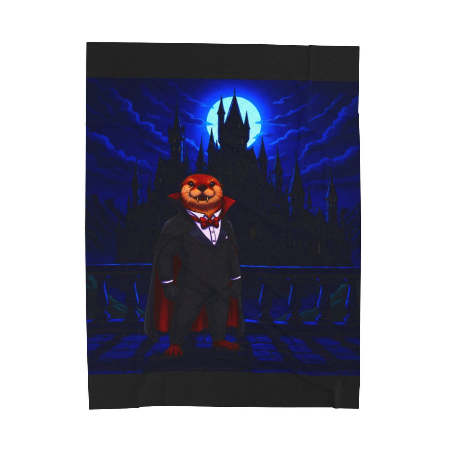 Halloween Agent Quacks Series Velveteen Plush Blanket - Vampire Gearshift Design