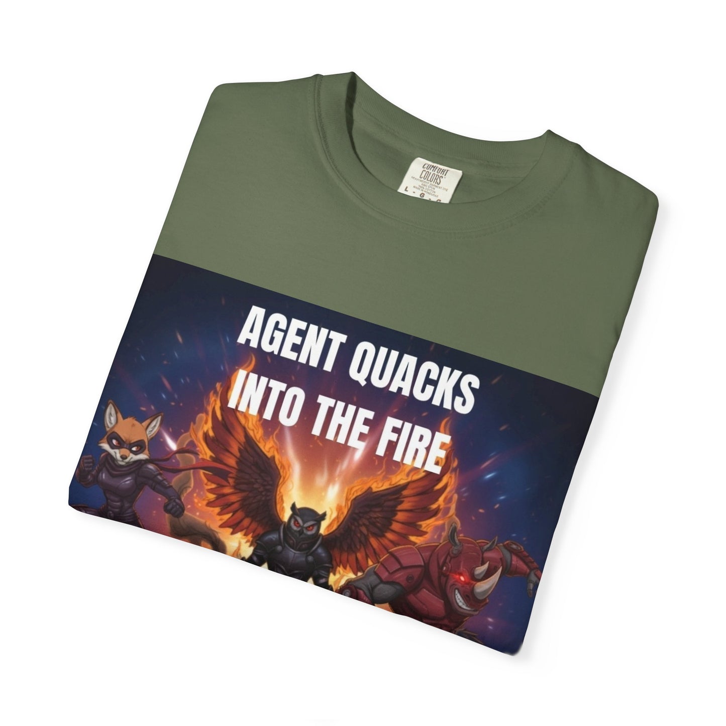 Agent Quacks – Into the Fire | Unisex Garment-Dyed T-Shirt