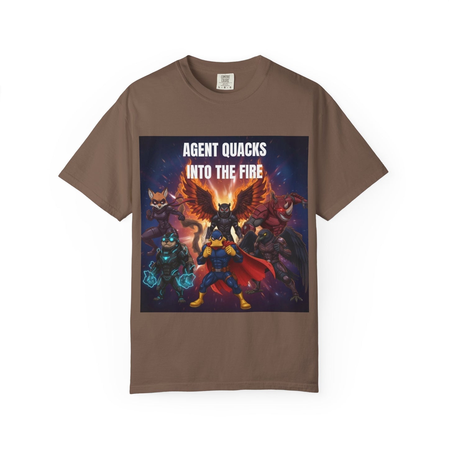 Agent Quacks – Into the Fire | Unisex Garment-Dyed T-Shirt