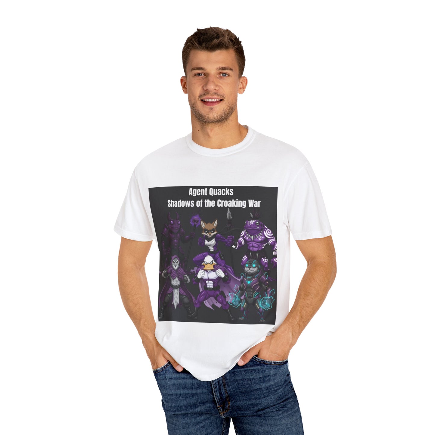 Agent Quacks – Shadows of the Croaking War | Unisex Garment-Dyed T-Shirt