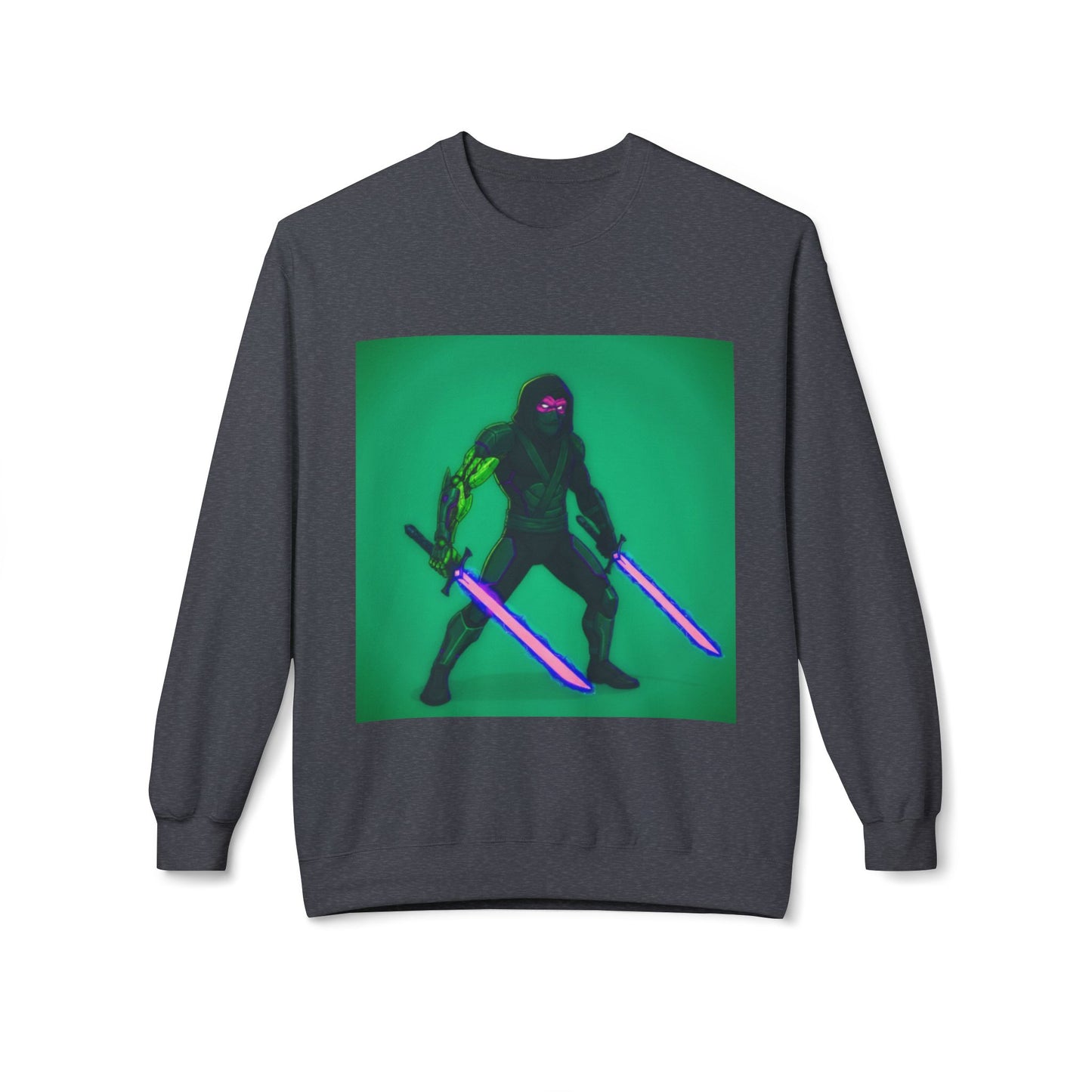 Agent Quacks Series Unisex Midweight Softstyle Fleece Crewneck Sweatshirt - Assassin Xavier Design