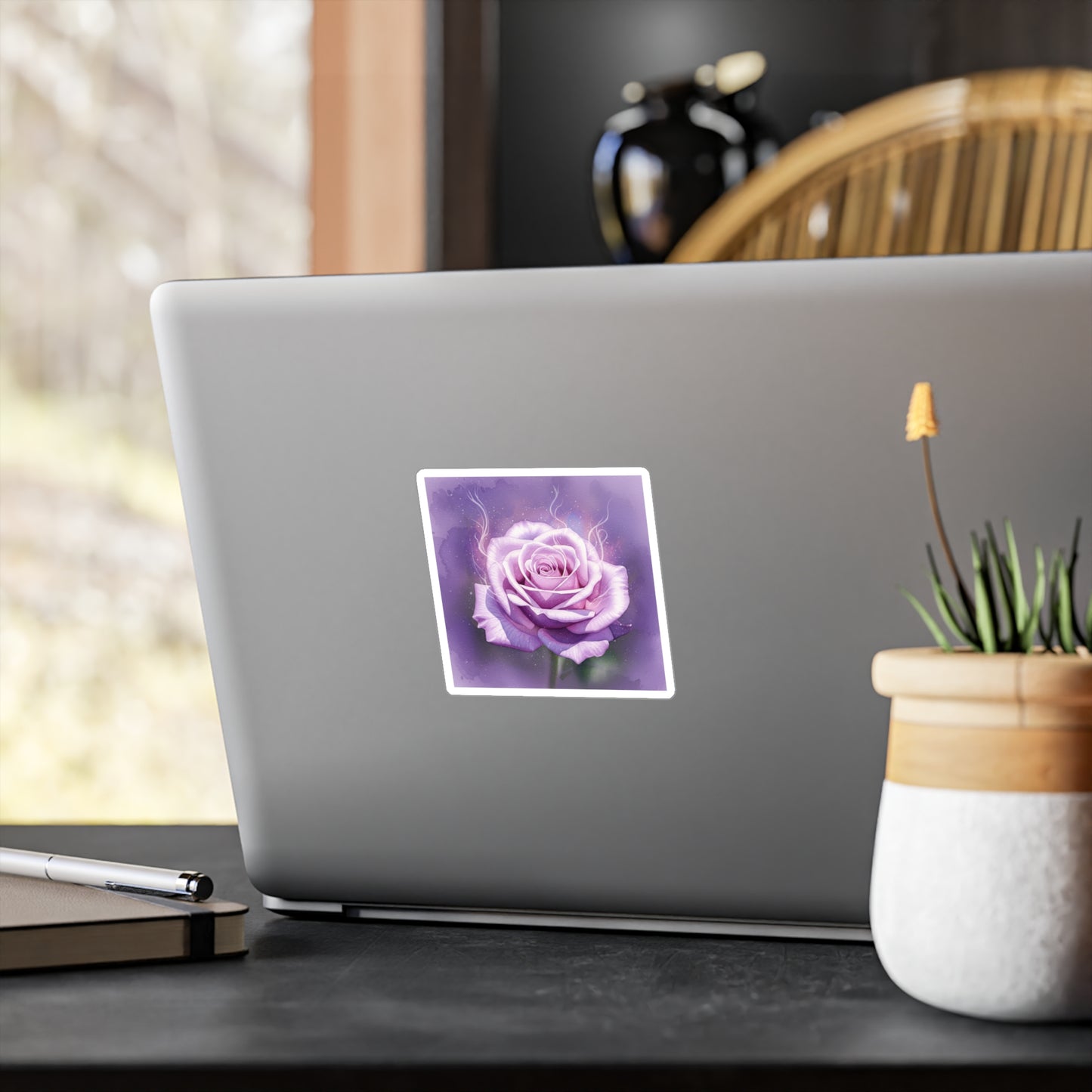 Purple Rose Kiss-Cut Vinyl Decals