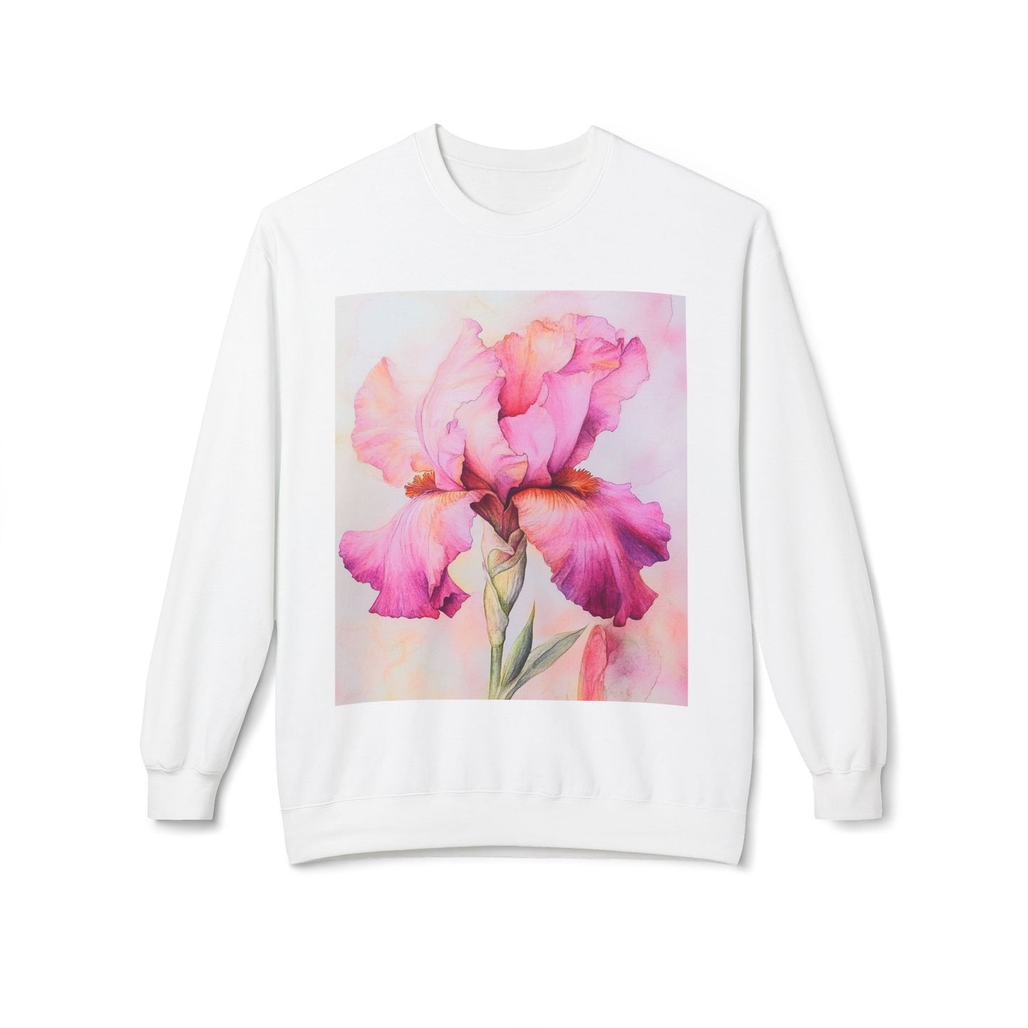 Floral Print Crewneck Sweatshirt, Cozy Sweatshirt, Spring Fashion, Gift for Her, Casual Outfit, Comfortable Fleece