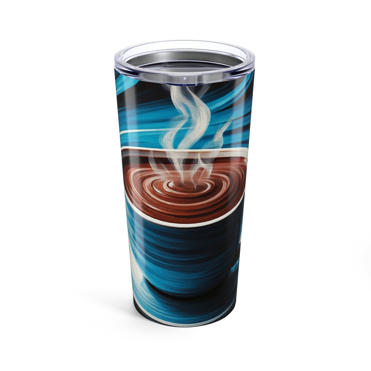 Coffee Graphic 20oz Tumbler - Vibrant Coffee Swirls, Perfect for Home, Office, Gifts, Travel, Coffee Lovers, Unique Design