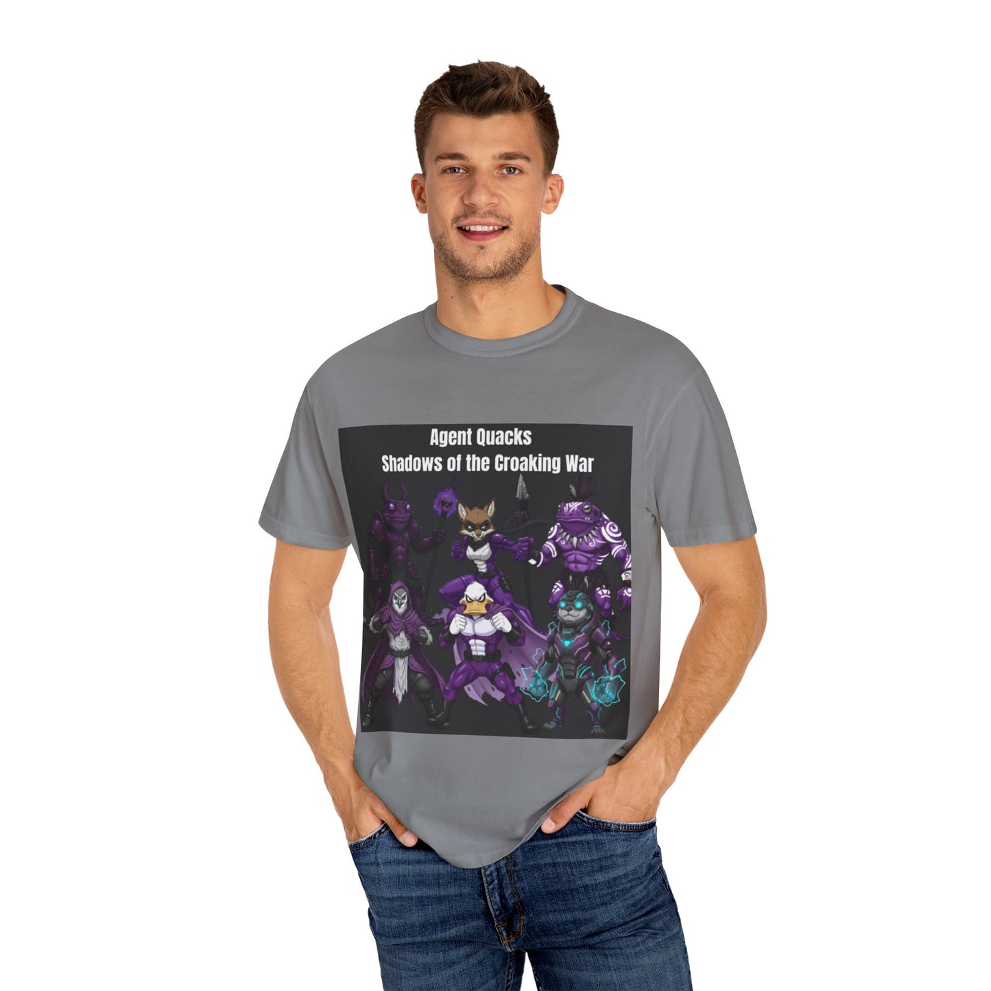 Agent Quacks – Shadows of the Croaking War | Unisex Garment-Dyed T-Shirt