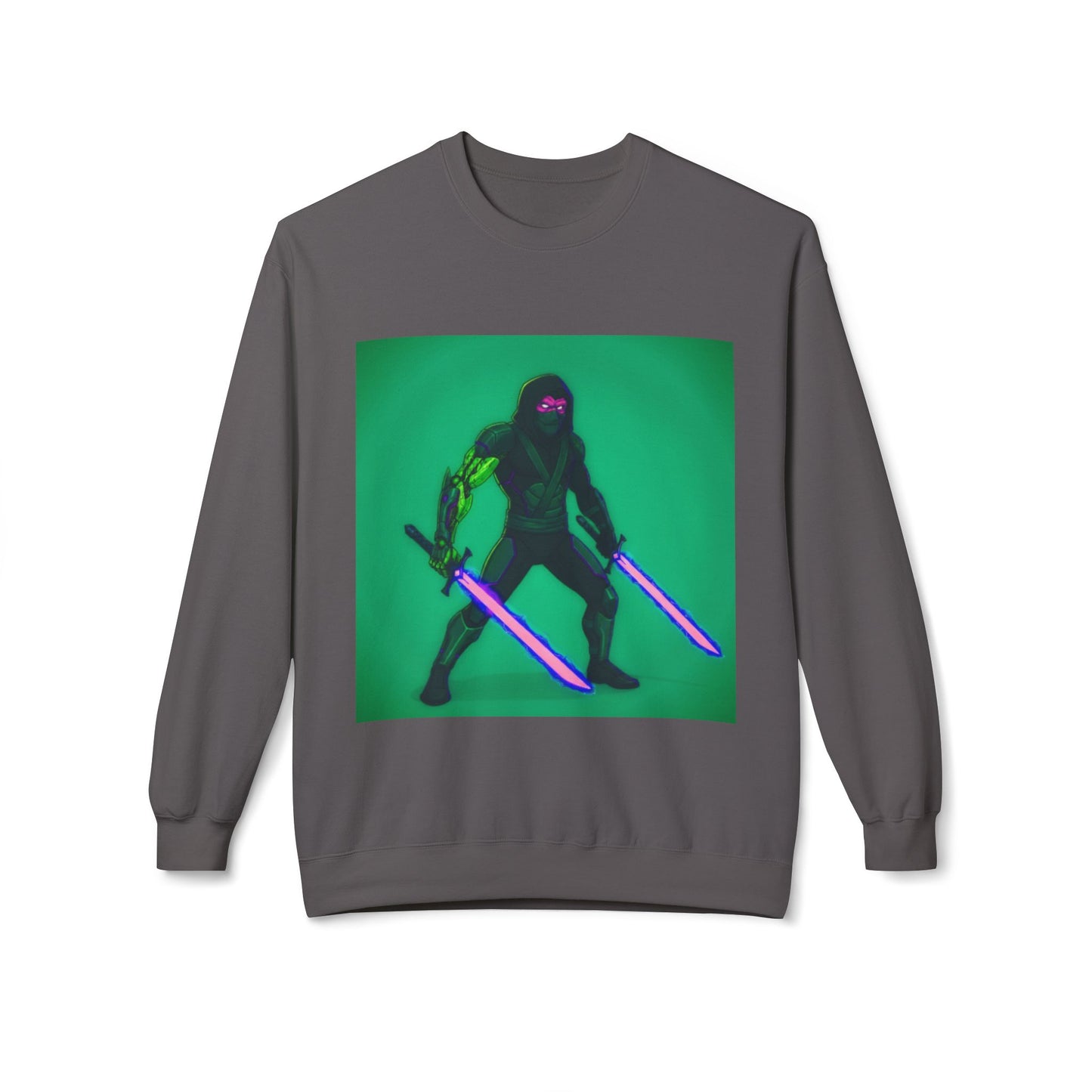 Agent Quacks Series Unisex Midweight Softstyle Fleece Crewneck Sweatshirt - Assassin Xavier Design