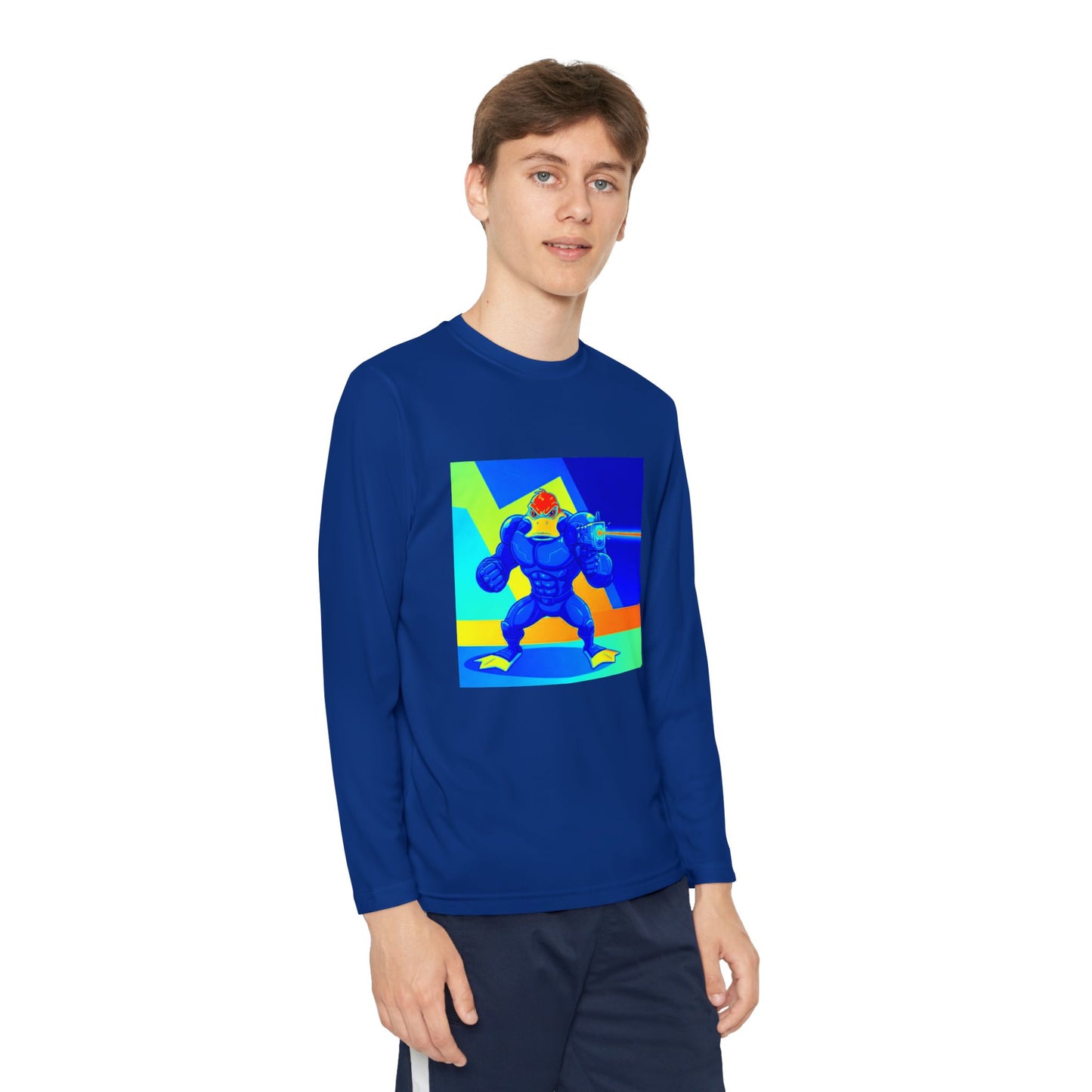Agent Quacks Series Youth Long Sleeve Competitor Tee - Quacks Design