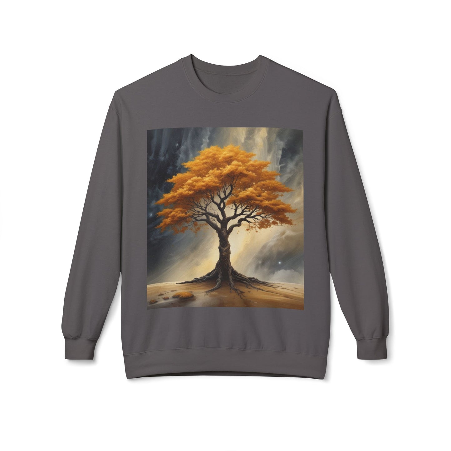 Autumn Tree Sweatshirt, Cozy Fall Apparel, Unisex Crewneck, Nature Lover Gift, Thanksgiving Outfit, Artistic Fleece Sweatshirt