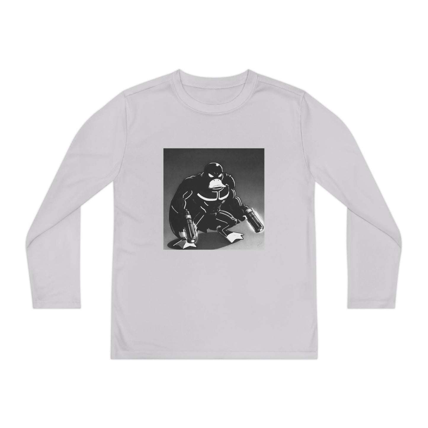 Agent Quacks Series Youth Long Sleeve Competitor Tee - Vigilante Quacks Design