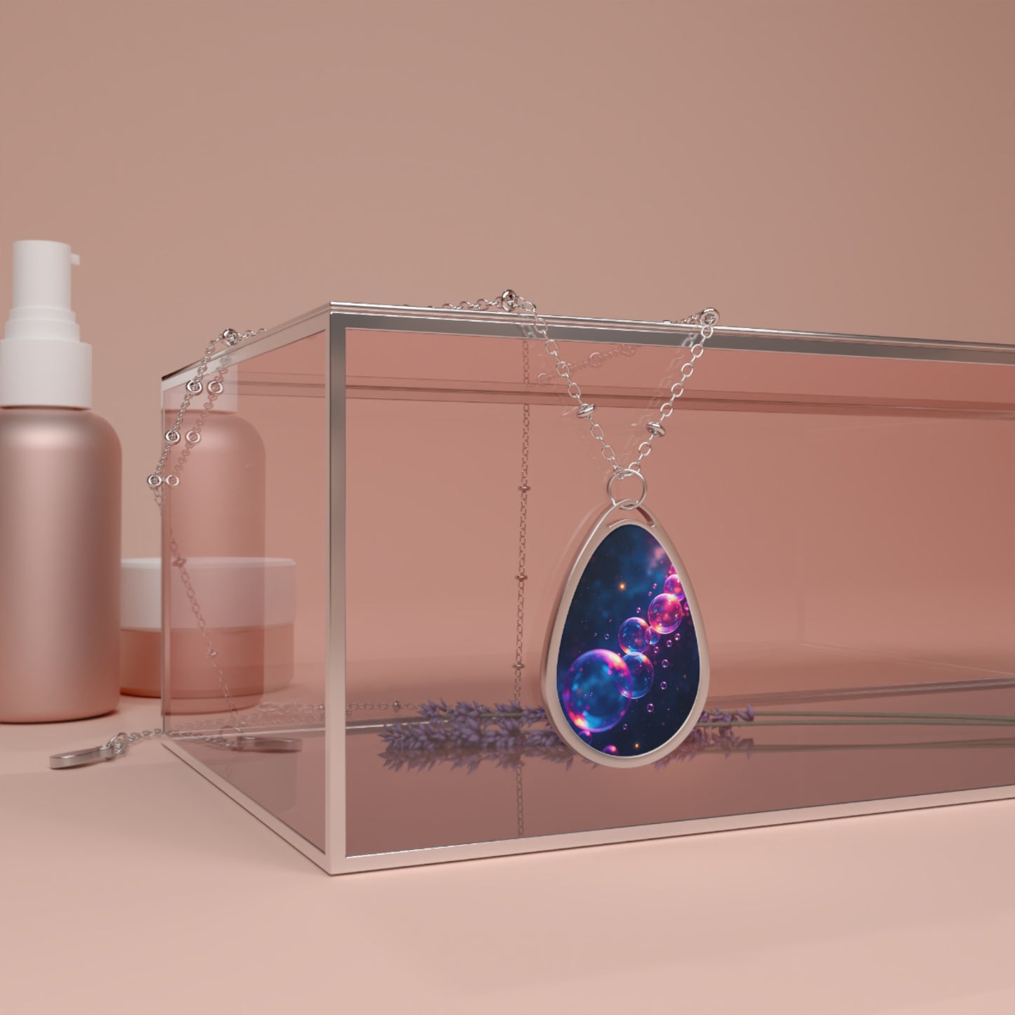 Bubble Art Oval Necklace