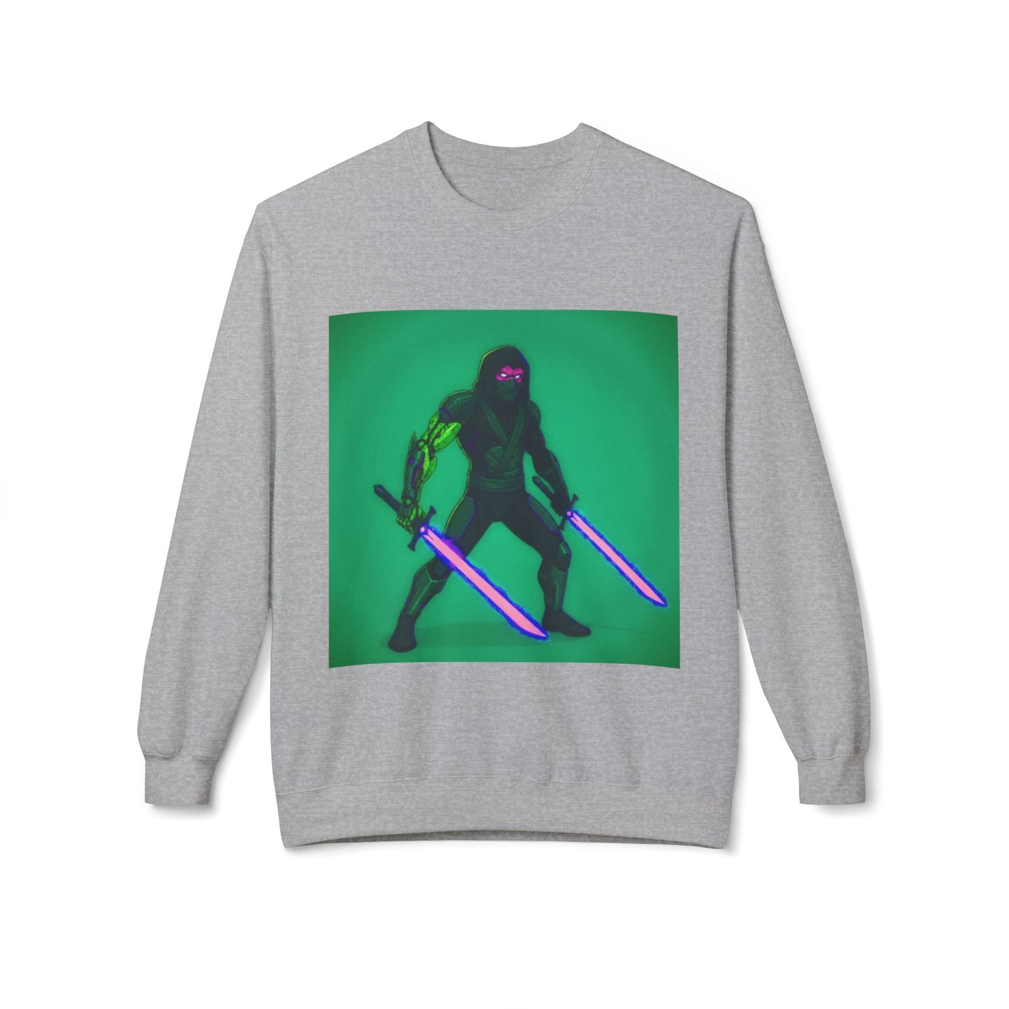 Agent Quacks Series Unisex Midweight Softstyle Fleece Crewneck Sweatshirt - Assassin Xavier Design