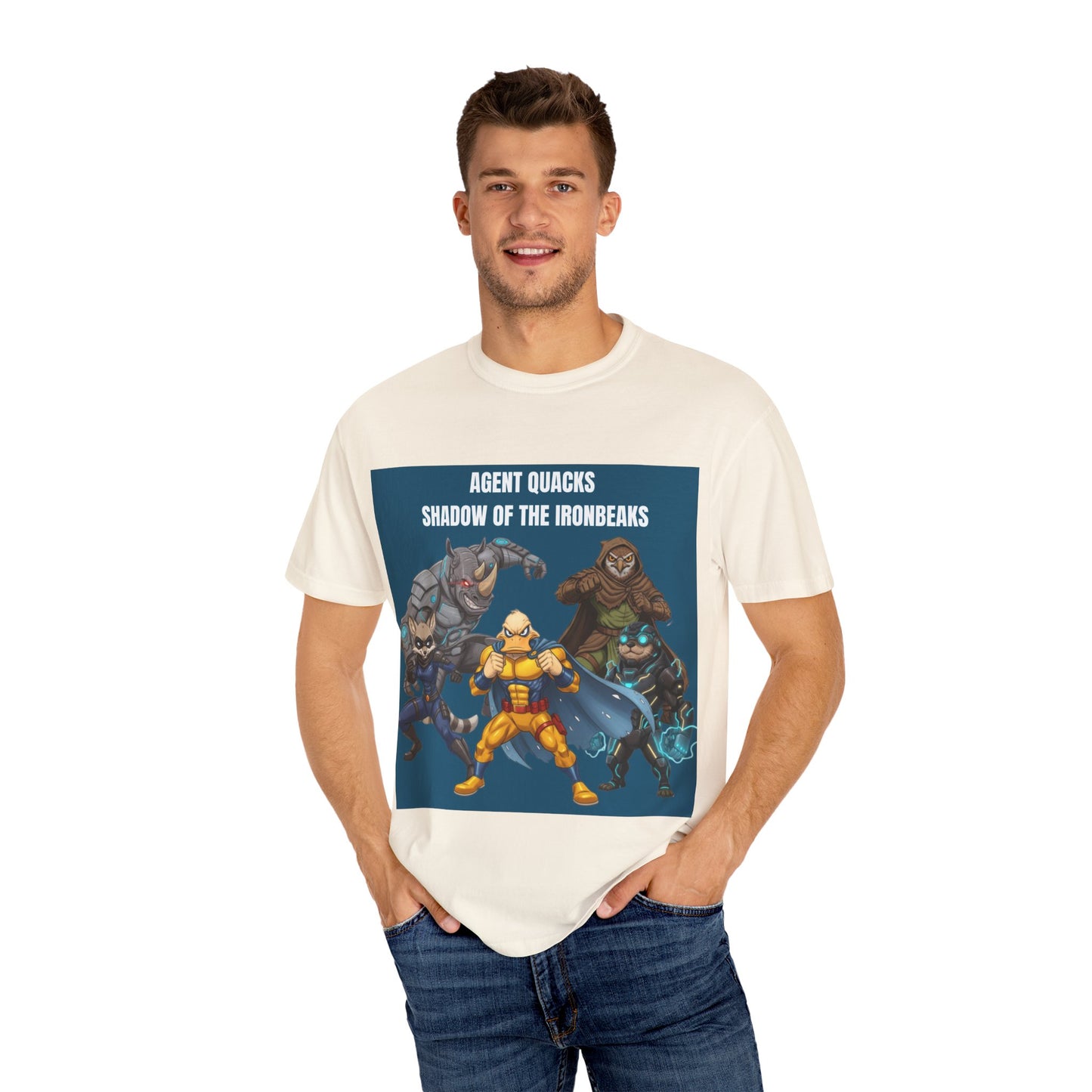 Agent Quacks – Shadow of the Iron Beaks | Unisex Garment-Dyed T-Shirt