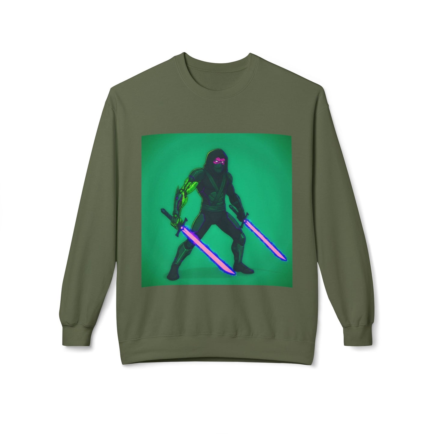 Agent Quacks Series Unisex Midweight Softstyle Fleece Crewneck Sweatshirt - Assassin Xavier Design
