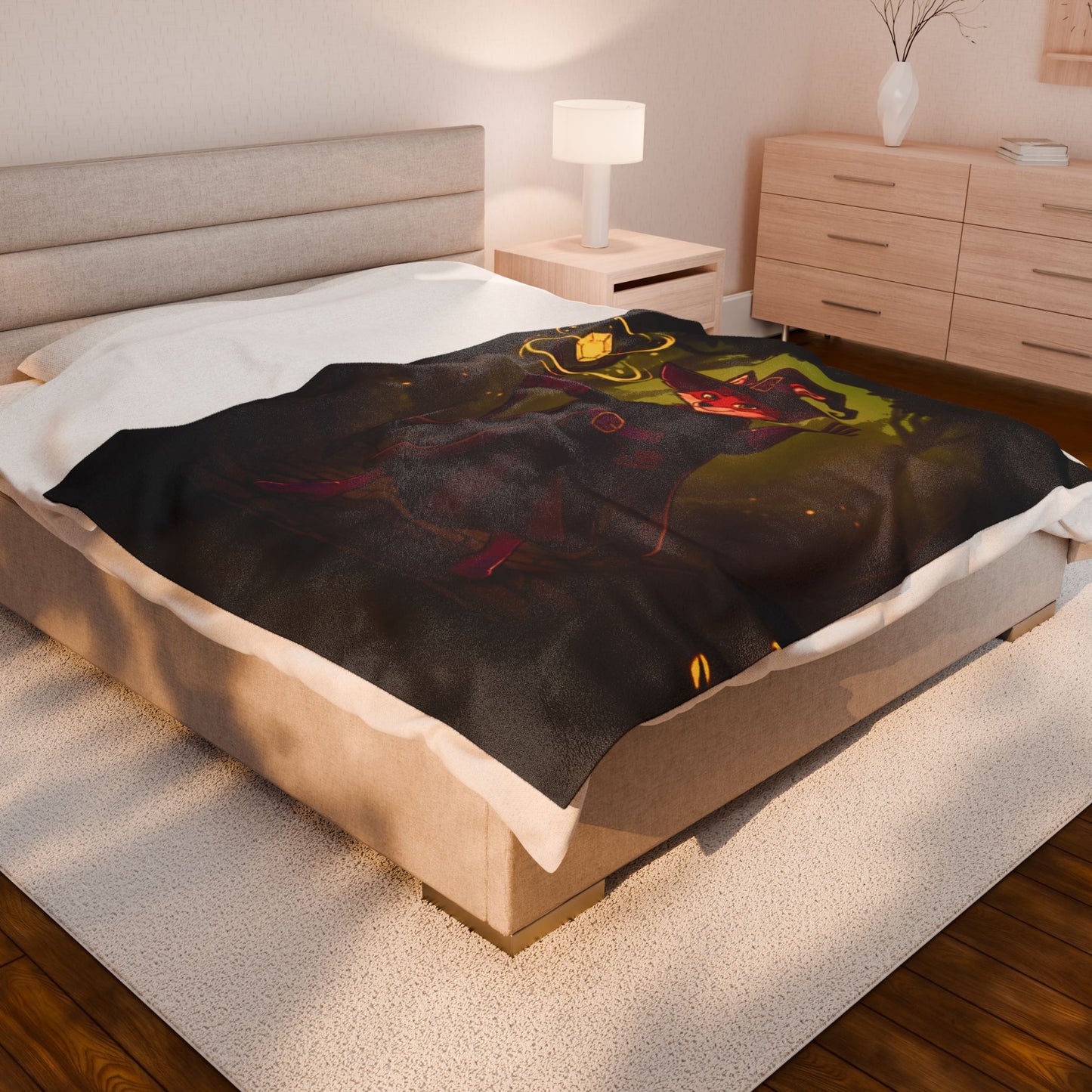 Halloween Agent Quacks Series Velveteen Plush Blanket - Witch Vixx Design