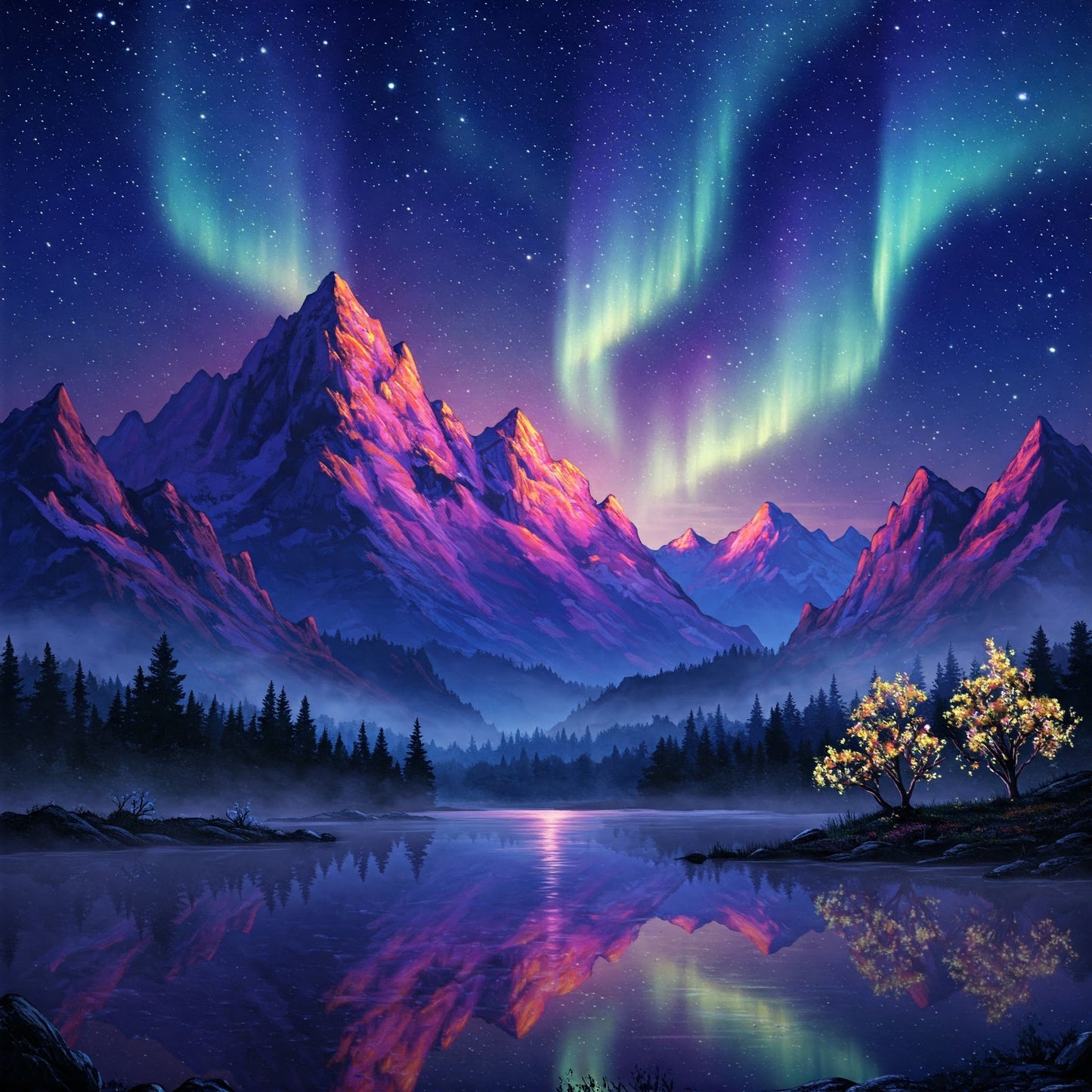 Northern Lights Landscapes Collection of 100