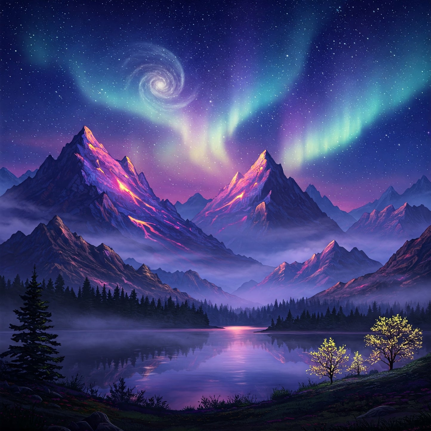 Northern Lights Landscapes Collection of 100