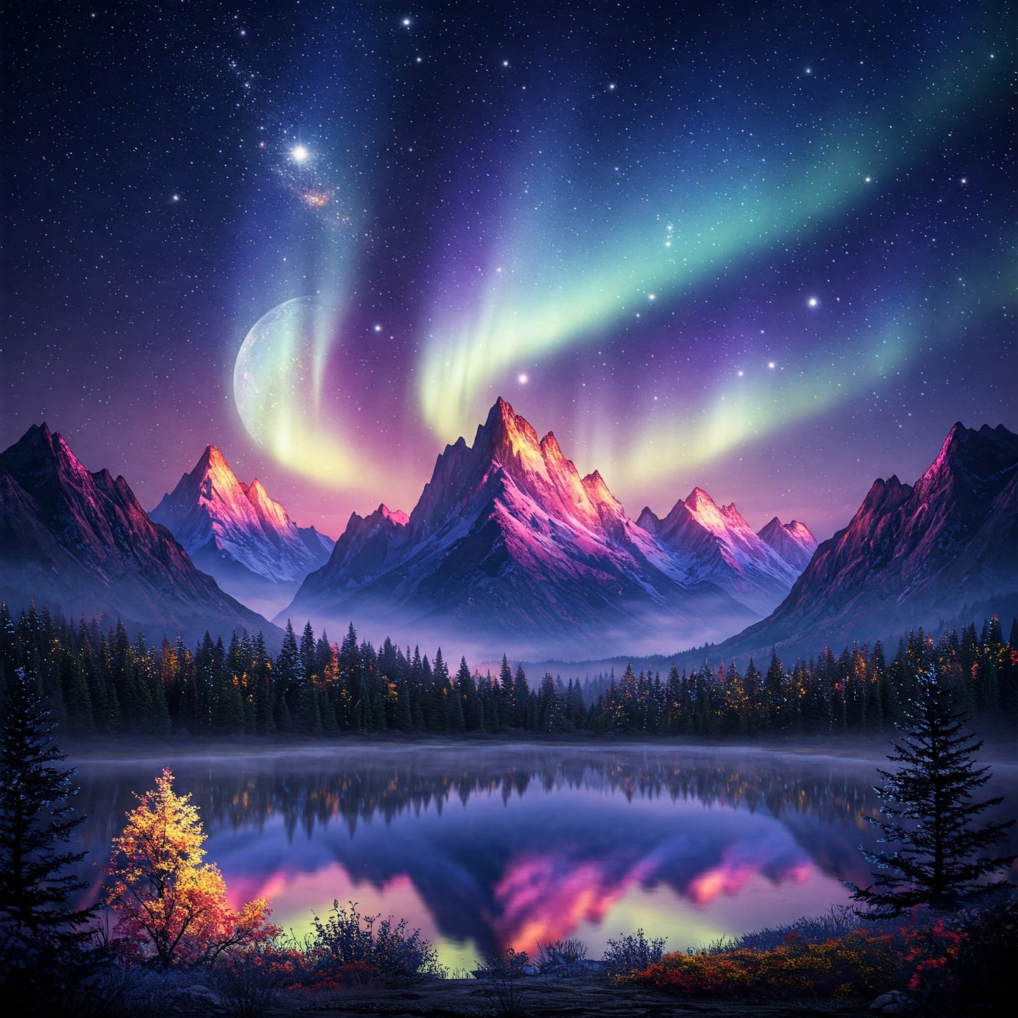 Northern Lights Landscapes Collection of 100