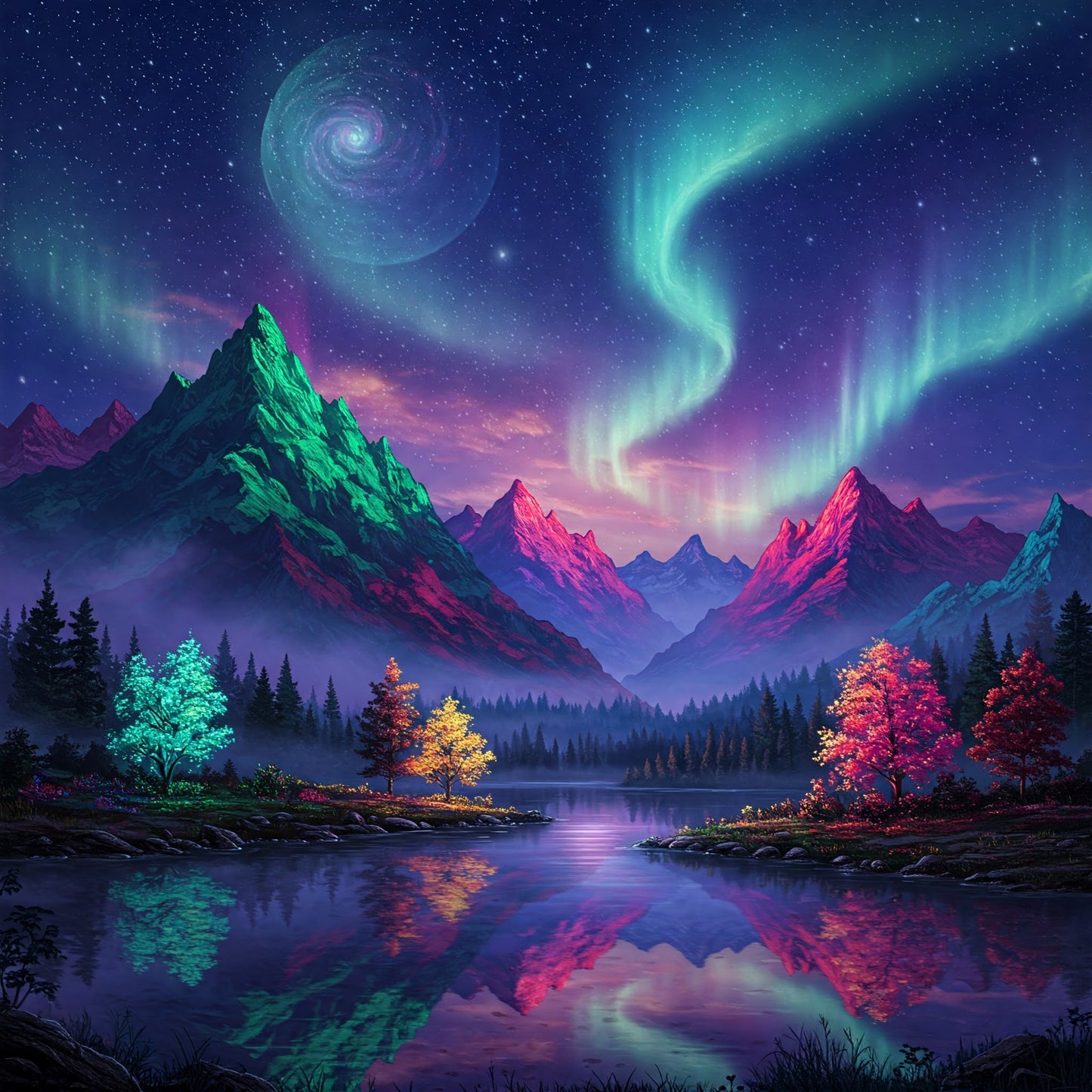 Northern Lights Landscapes Collection of 100