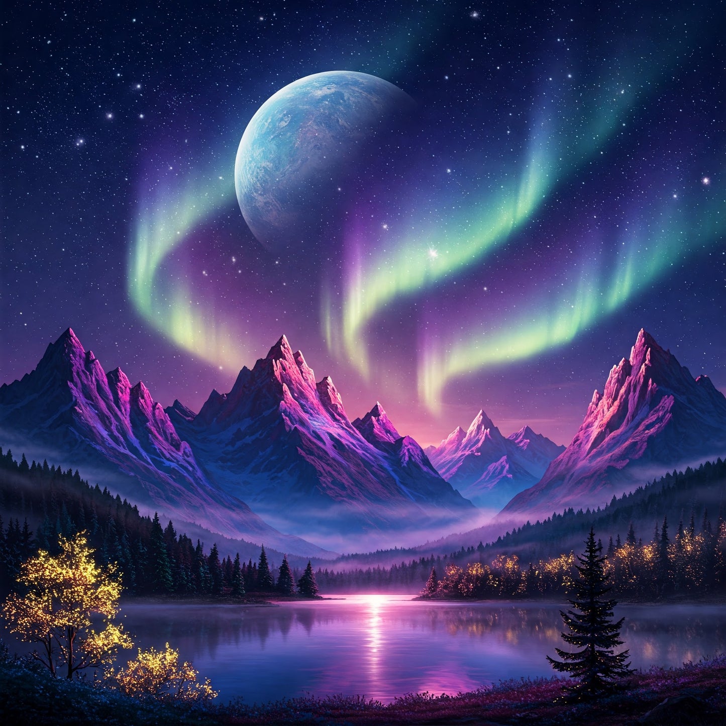 Northern Lights Landscapes Collection of 100