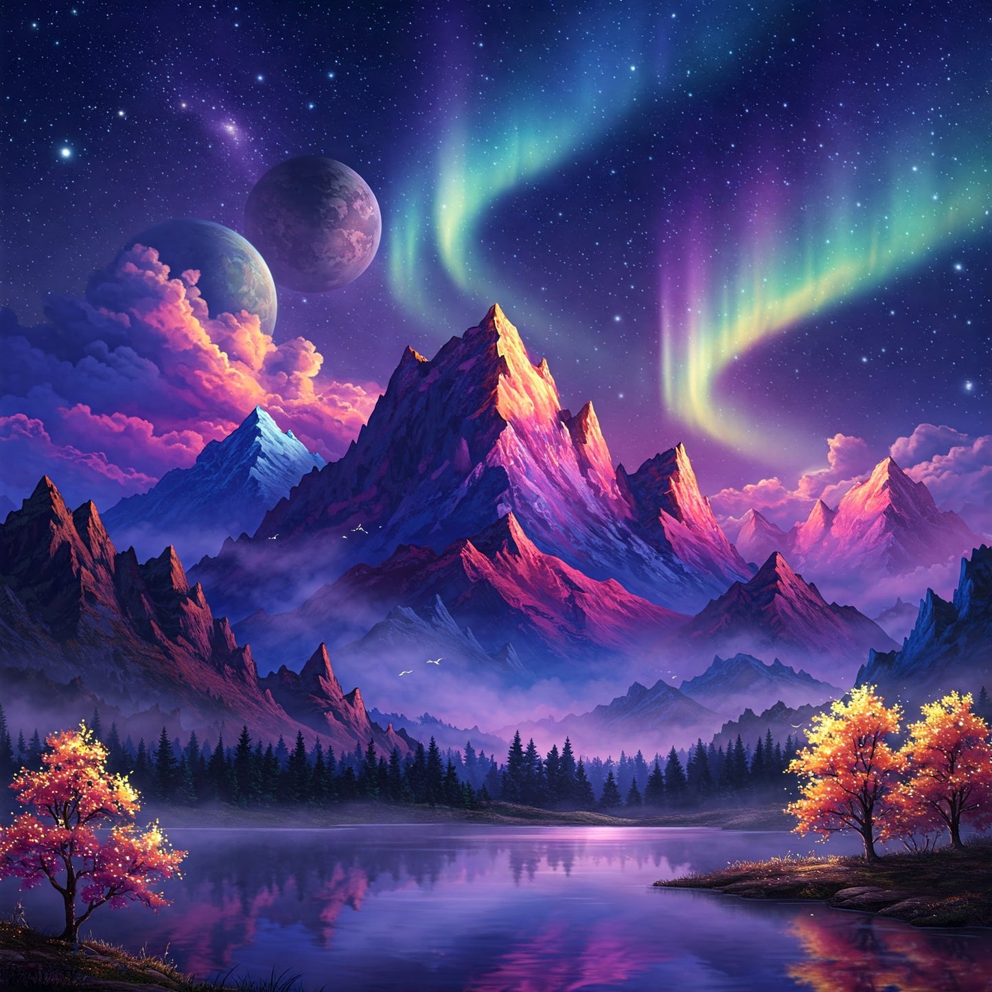 Northern Lights Landscapes Collection of 100