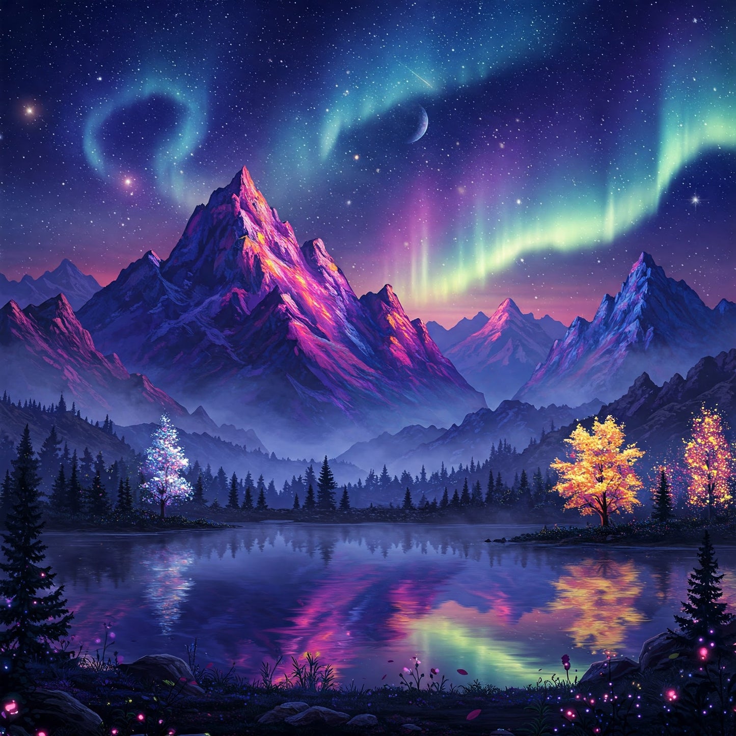 Northern Lights Landscapes Collection of 100