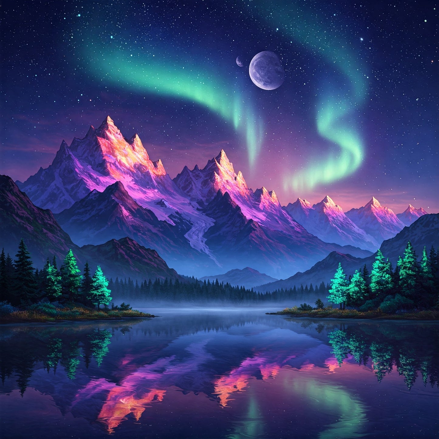 Northern Lights Landscapes Collection of 100