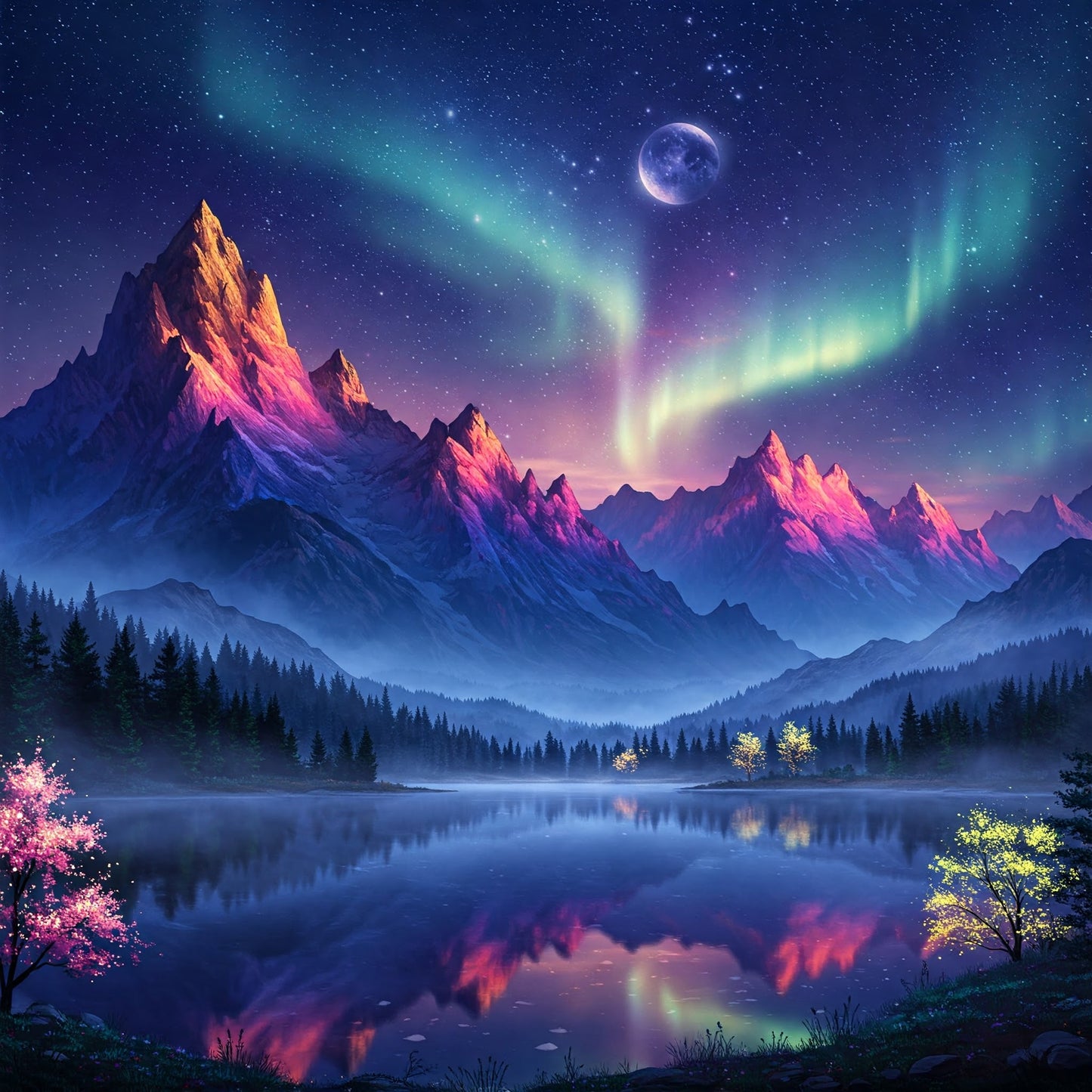 Northern Lights Landscapes Collection of 100