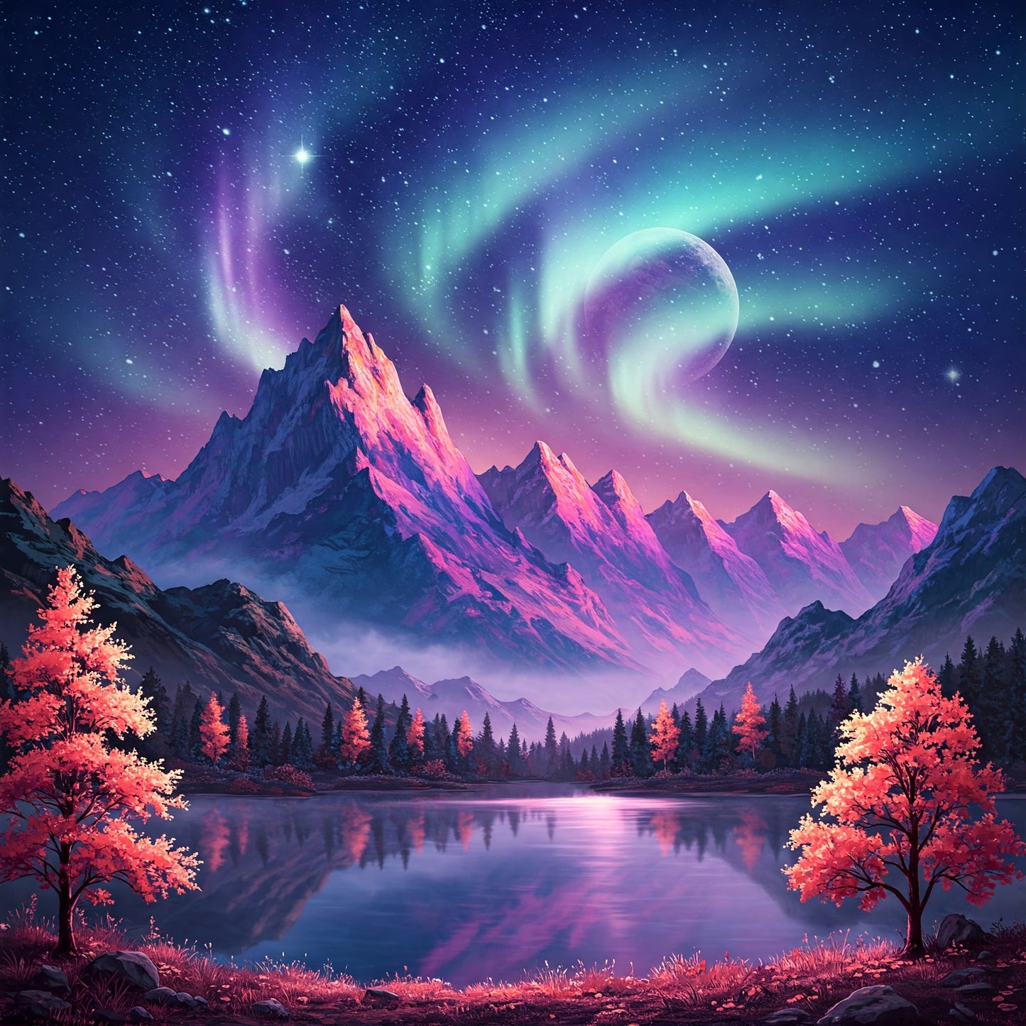 Northern Lights Landscapes Collection of 100