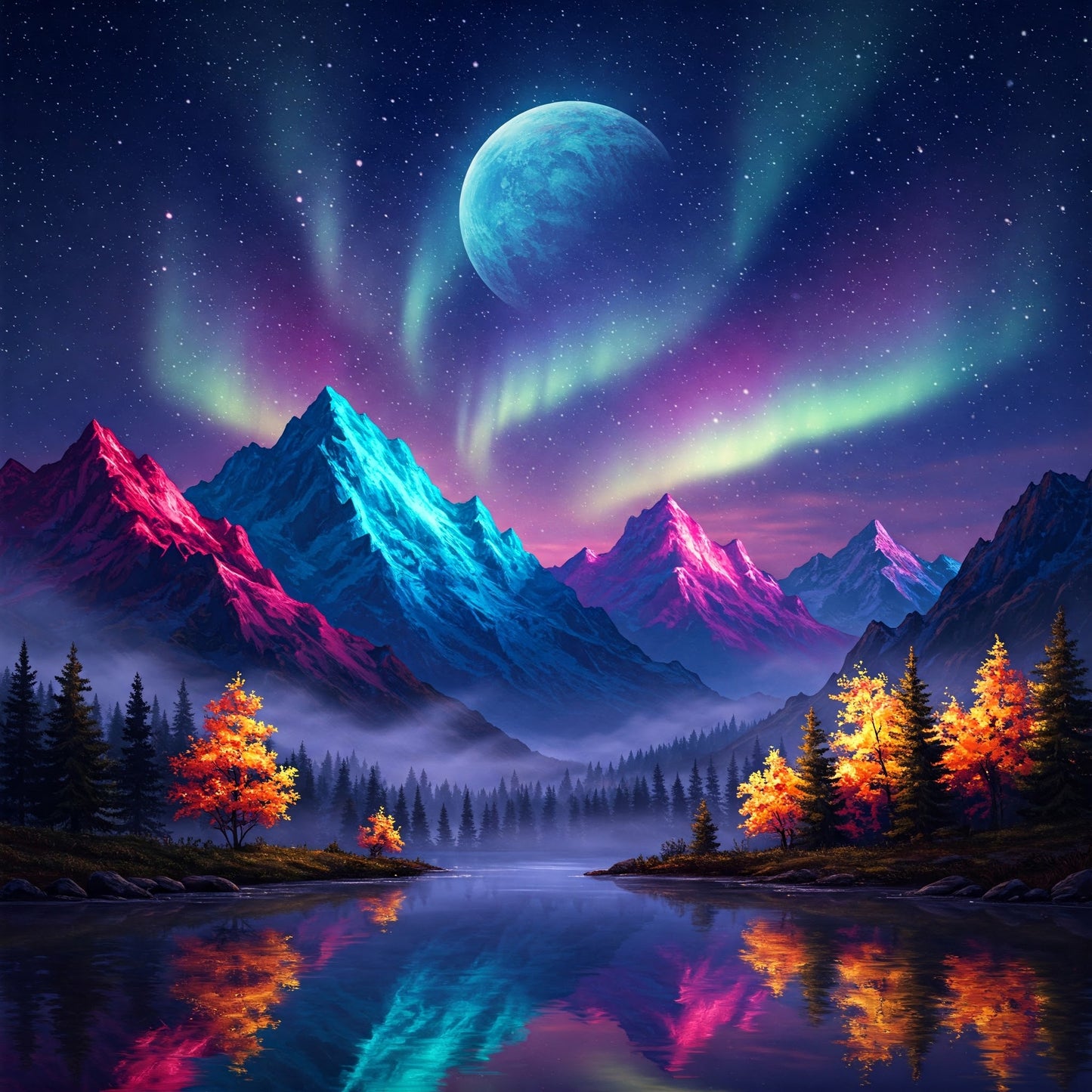 Northern Lights Landscapes Collection of 100