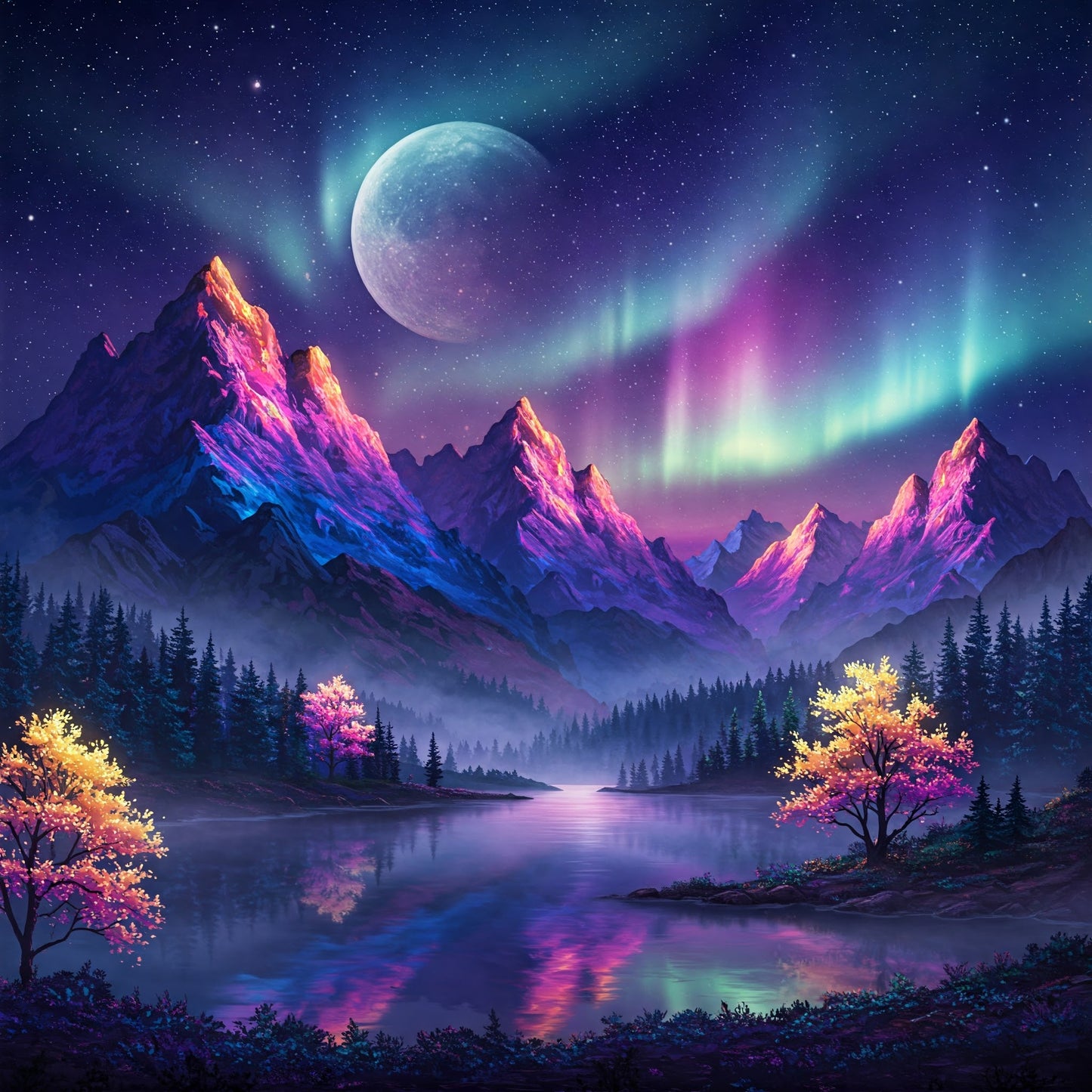 Northern Lights Landscapes Collection of 100