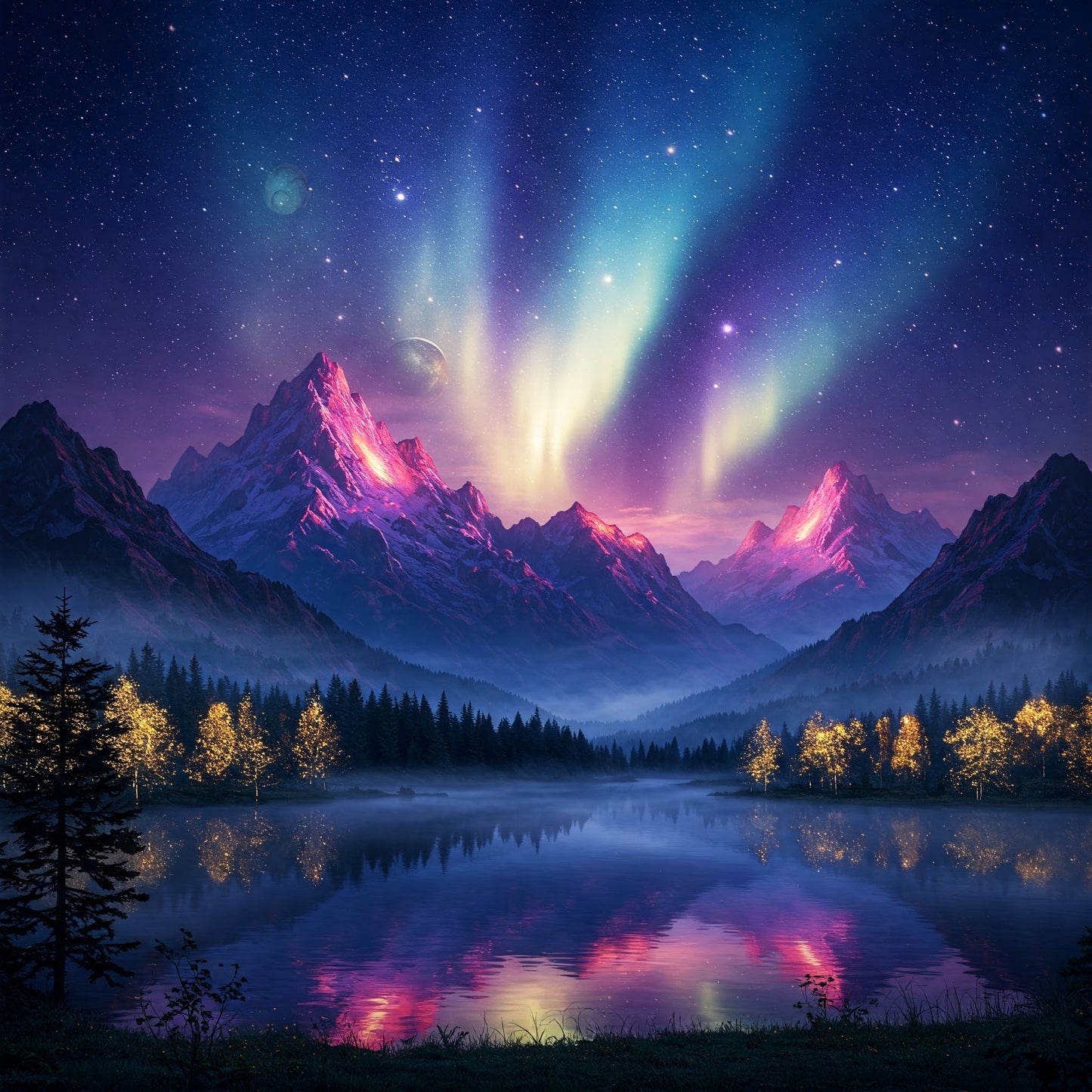 Northern Lights Landscapes Collection of 100