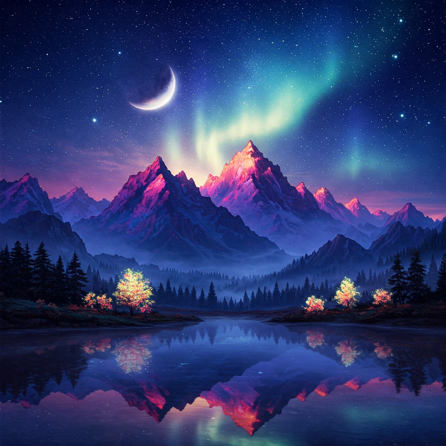 Northern Lights Landscapes Collection of 100