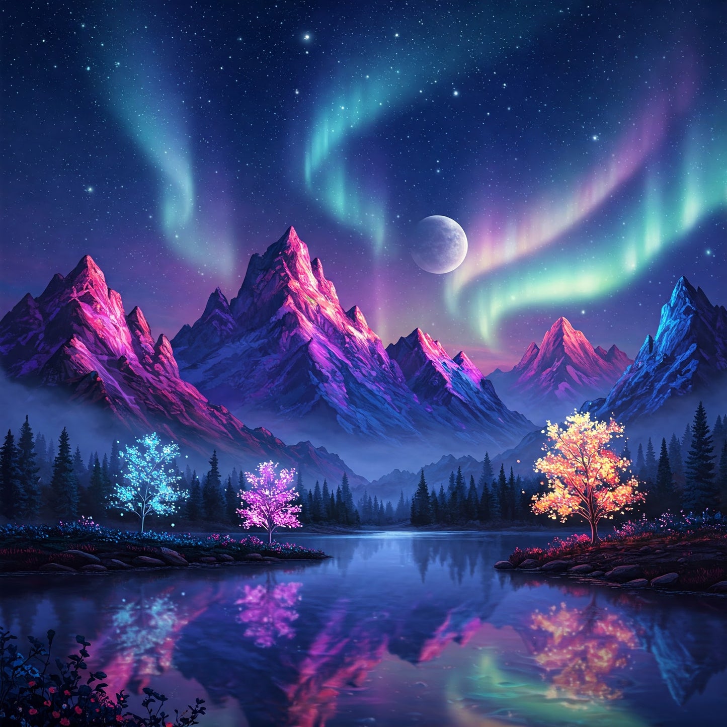 Northern Lights Landscapes Collection of 100