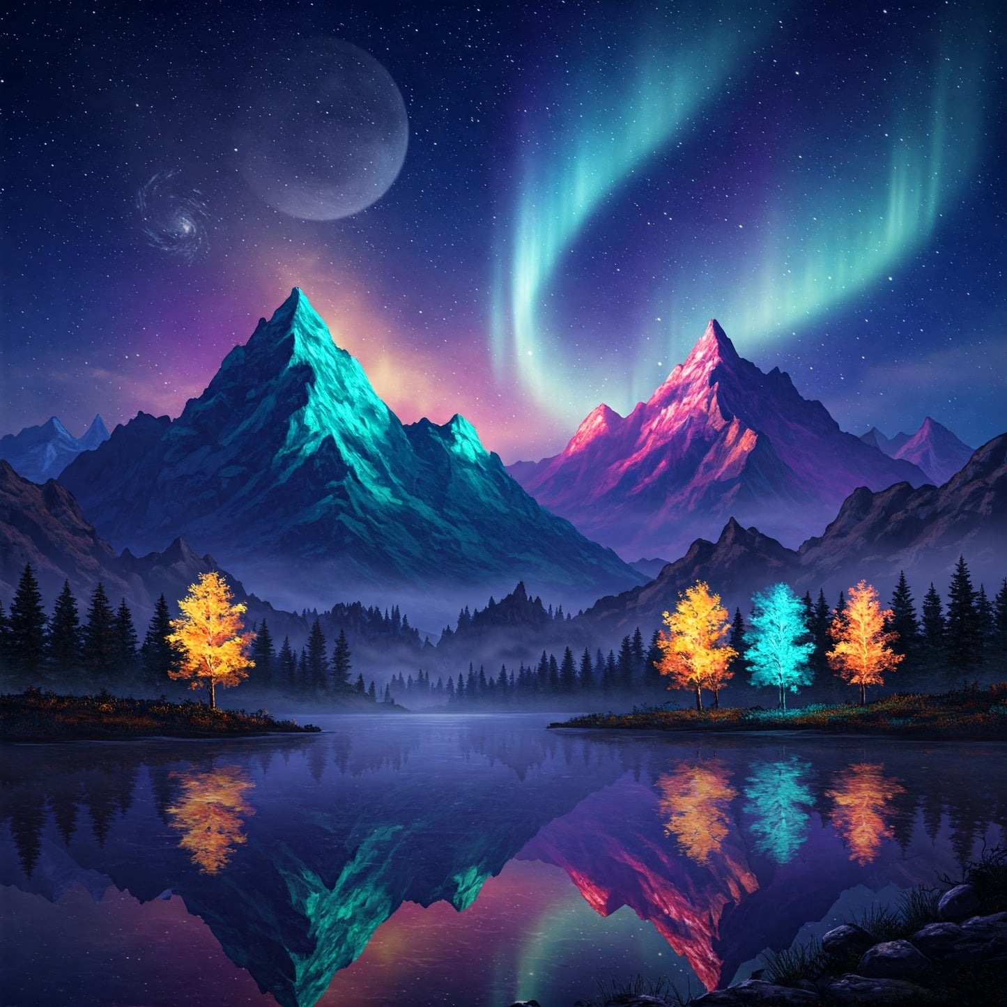 Northern Lights Landscapes Collection of 100