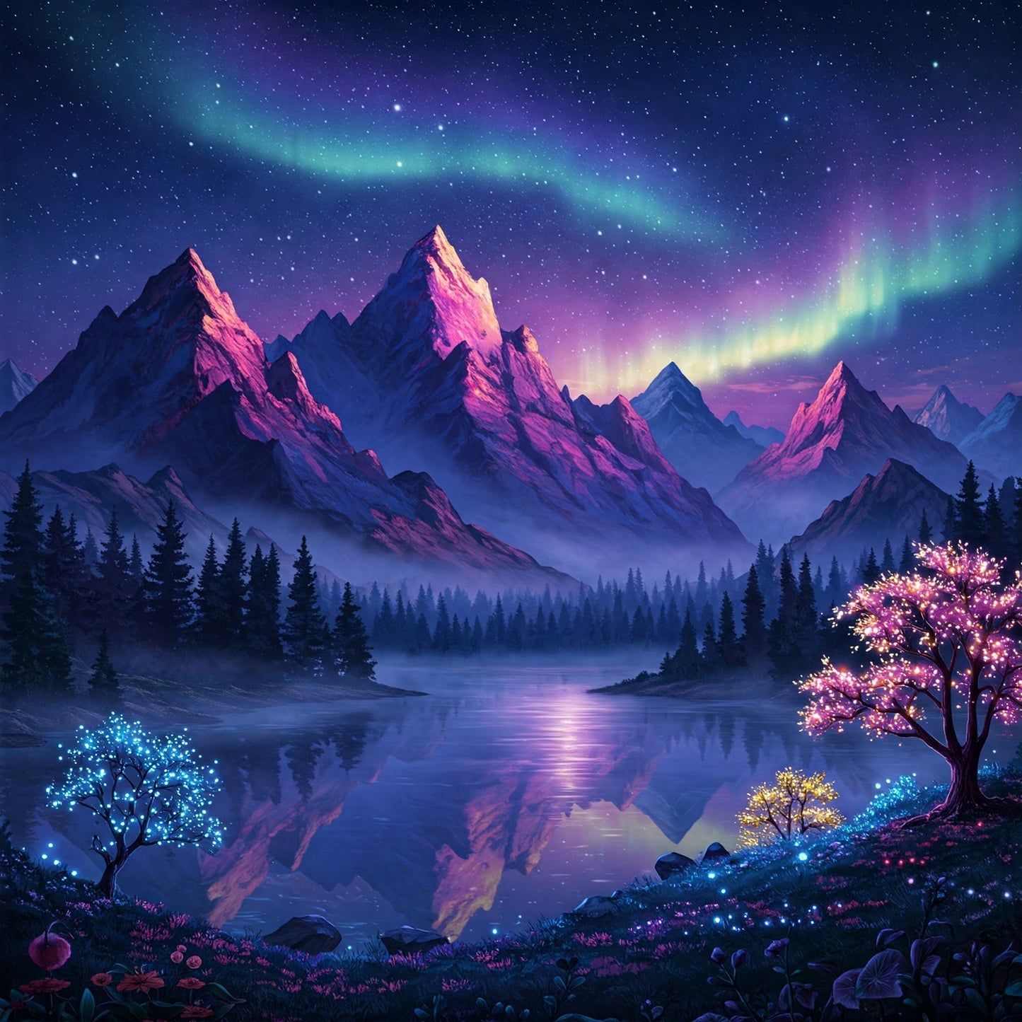 Northern Lights Landscapes Collection of 100