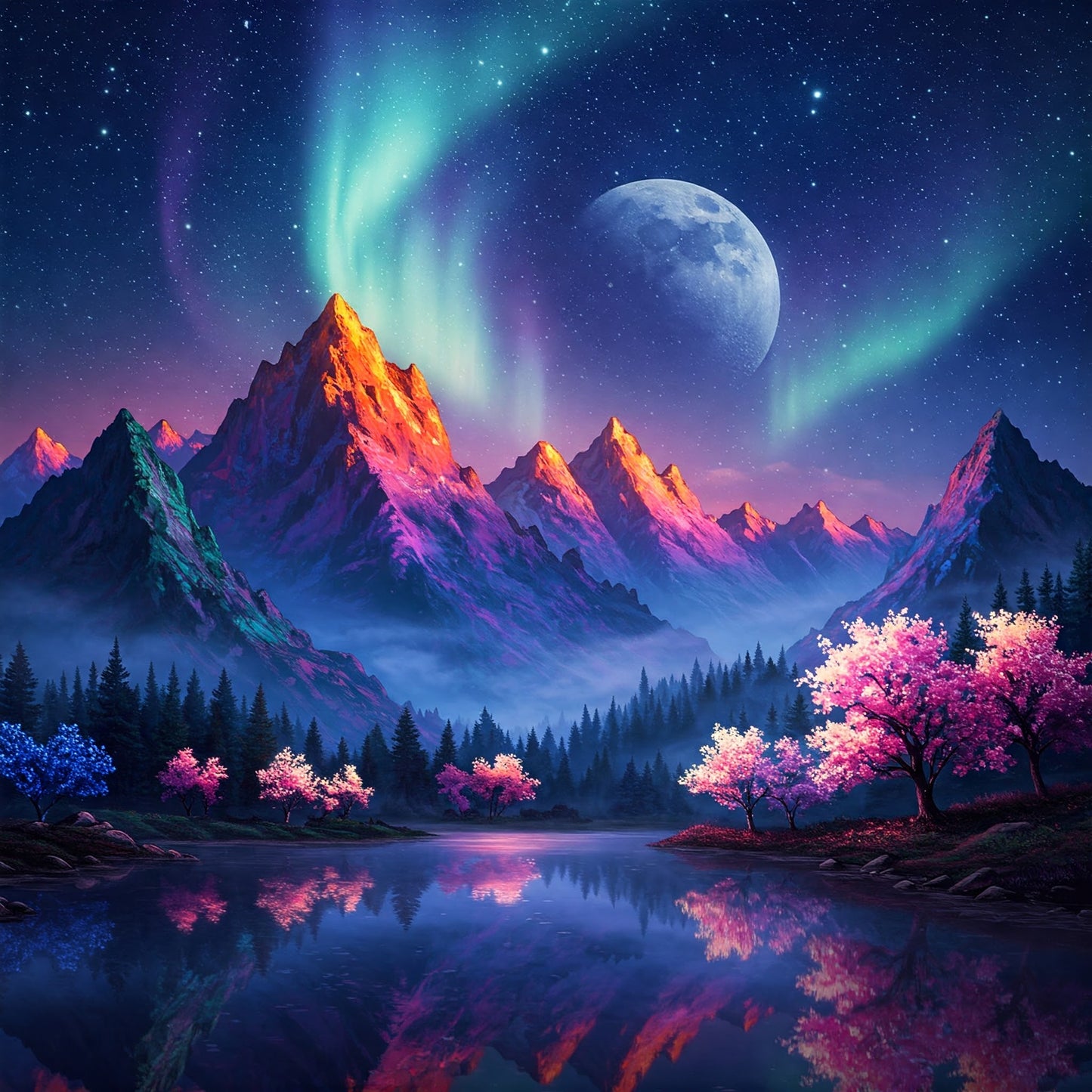 Northern Lights Landscapes Collection of 100