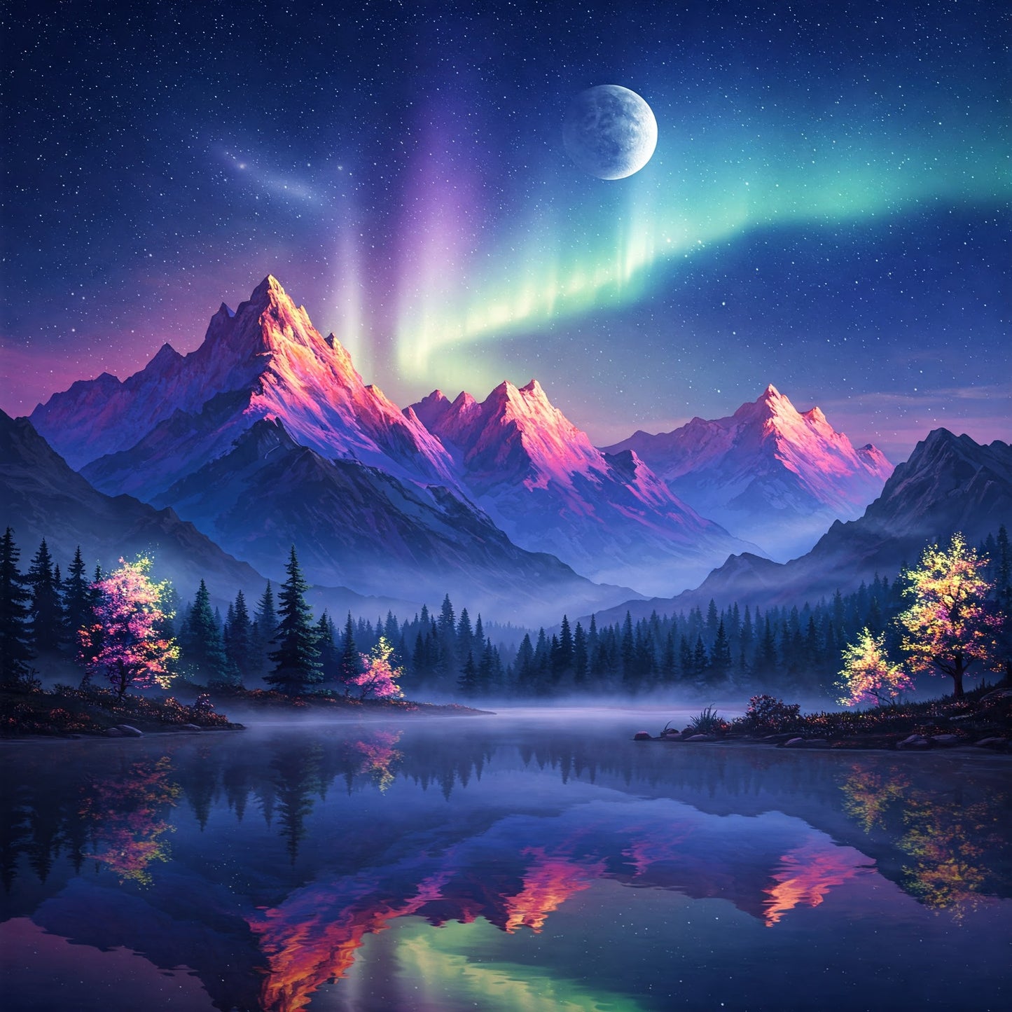 Northern Lights Landscapes Collection of 100