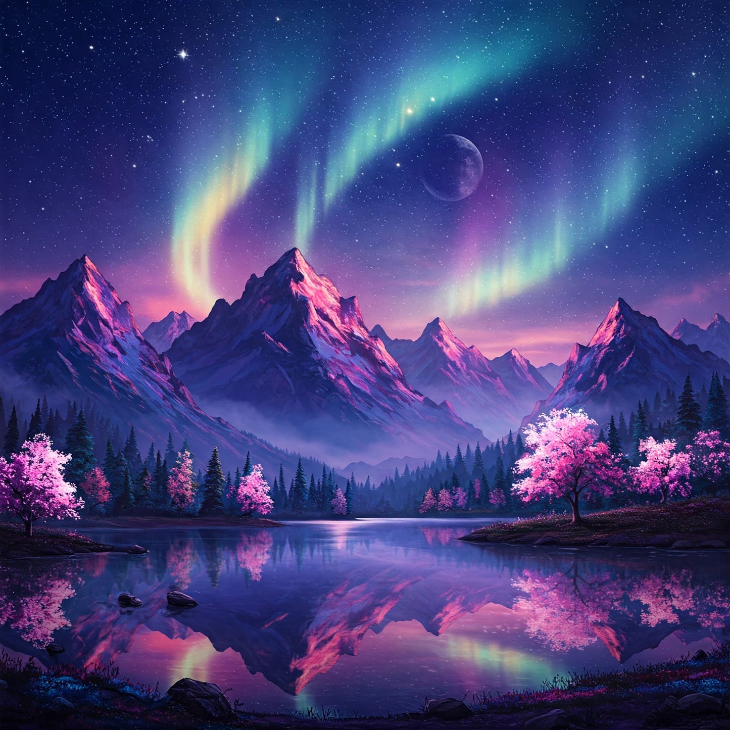 Northern Lights Landscapes Collection of 100