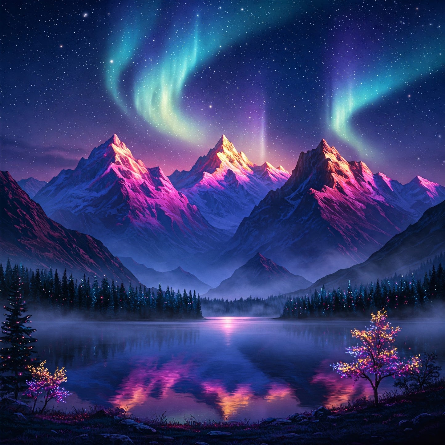 Northern Lights Landscapes Collection of 100