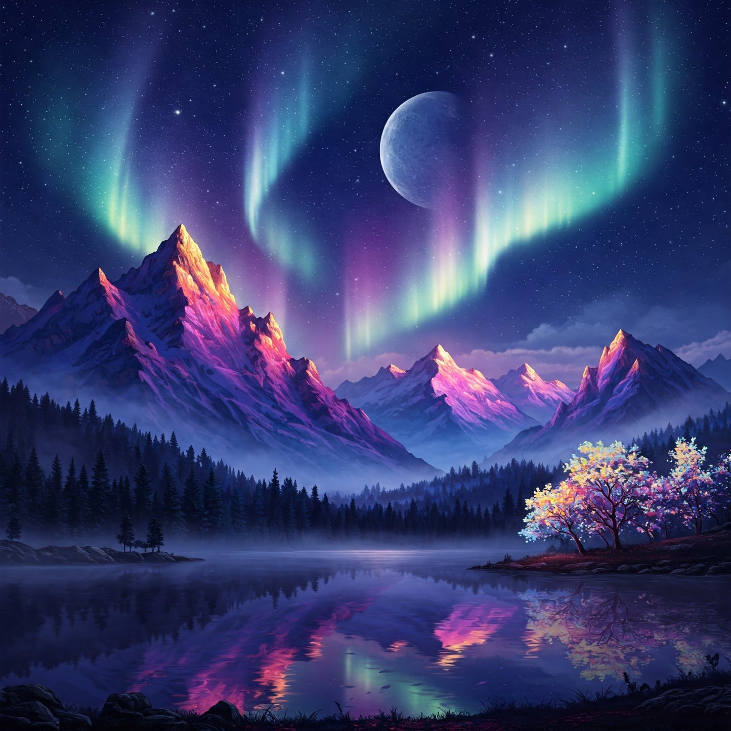 Northern Lights Landscapes Collection of 100