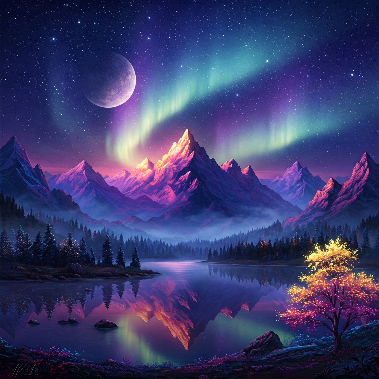 Northern Lights Landscapes Collection of 100