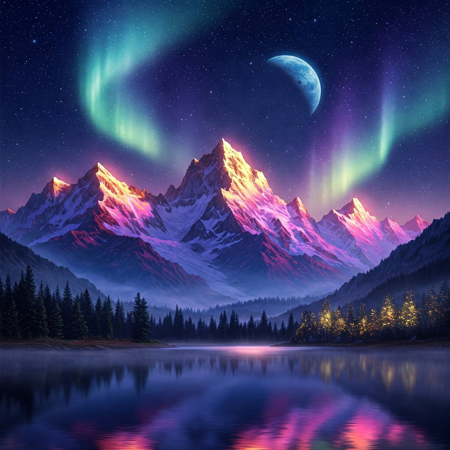 Northern Lights Landscapes Collection of 100