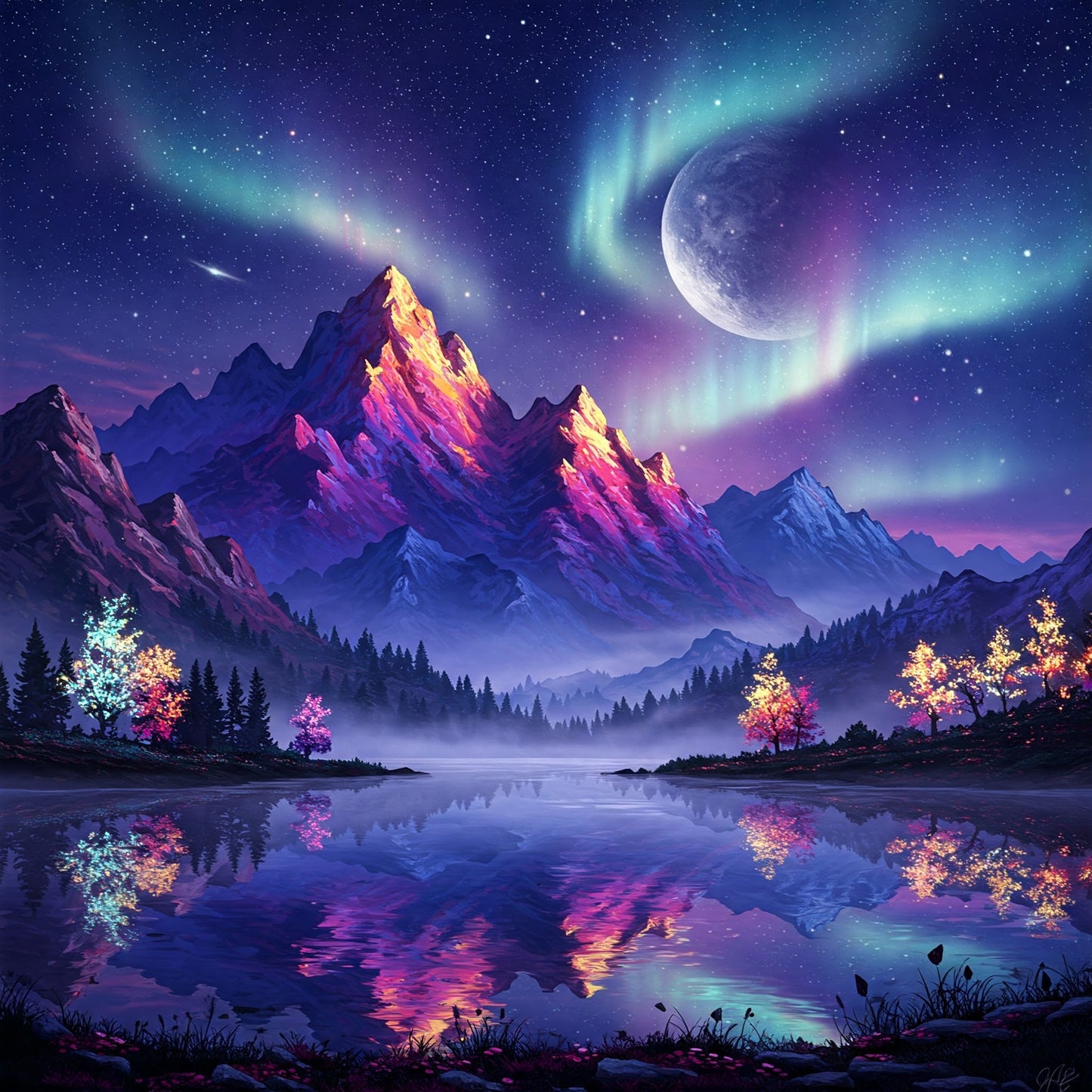 Northern Lights Landscapes Collection of 100