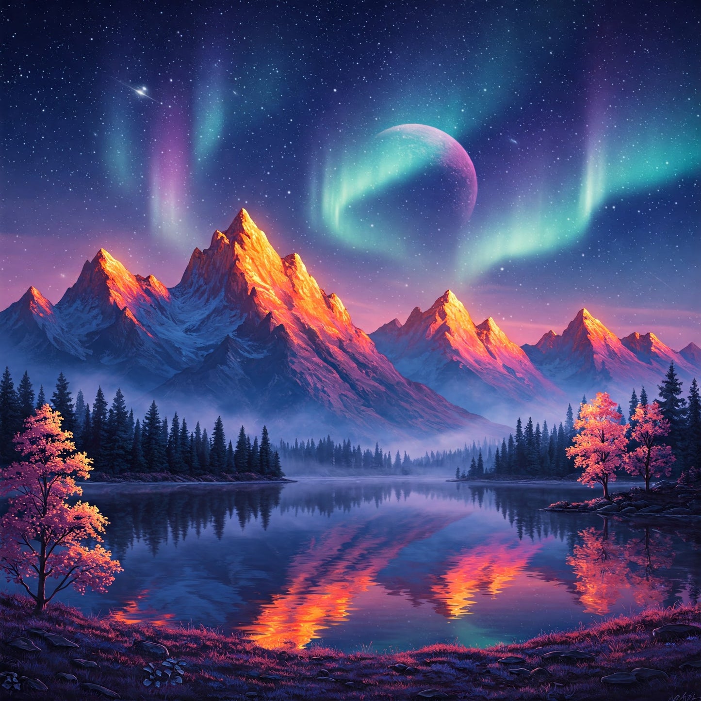 Northern Lights Landscapes Collection of 100