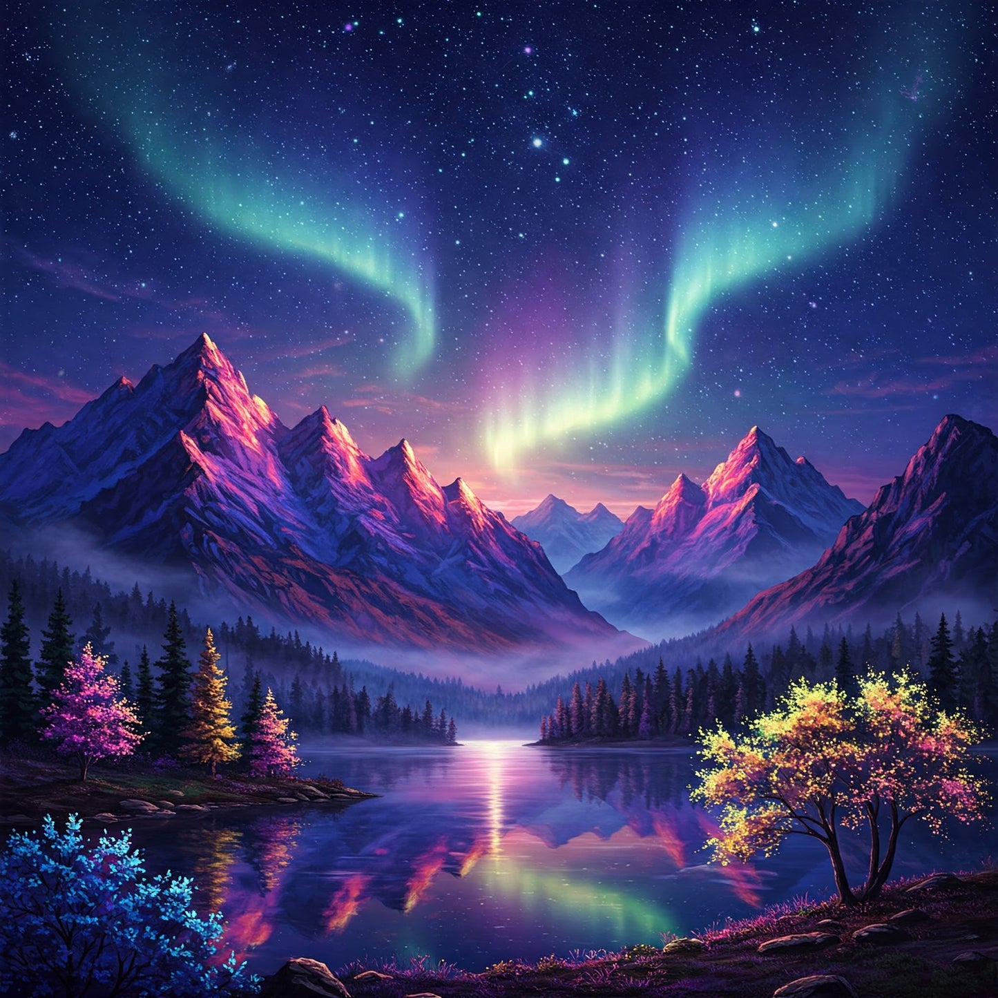 Northern Lights Landscapes Collection of 100